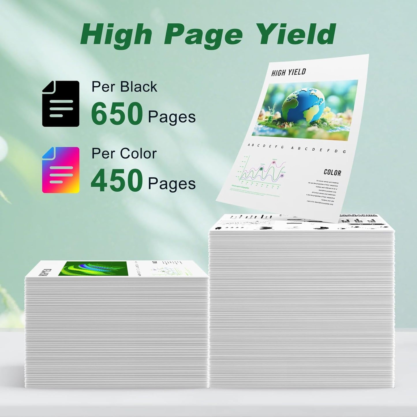 MYTONER 67 Ink Remanufactured Ink Cartridge Combo Pack Replacement for HP 67 Ink 67XL for DeskJet 2755e 2755 2700e 2700 2734e 4155e Envy 6055e 6400 6000 Envy Pro 6458 6452 Printer (2 Pack)