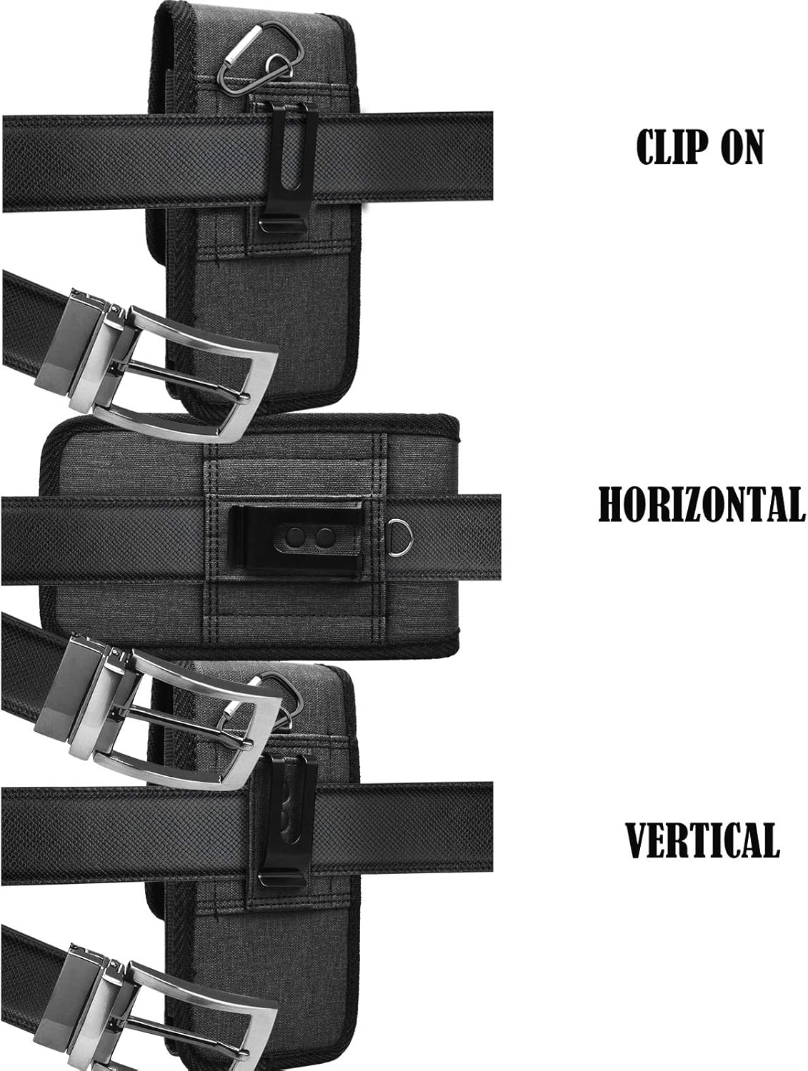 Njjex Cell Phone Holster for Samsung Galaxy S25 Ultra S24 S23 Plus S22 S21 S20 FE Note 20 Ultra A14 A15 A16 A17 A35 A36 iPhone 14 15 16 17 Pro Max Belt Clip Holster Phone Pouch Holder Carrying Case