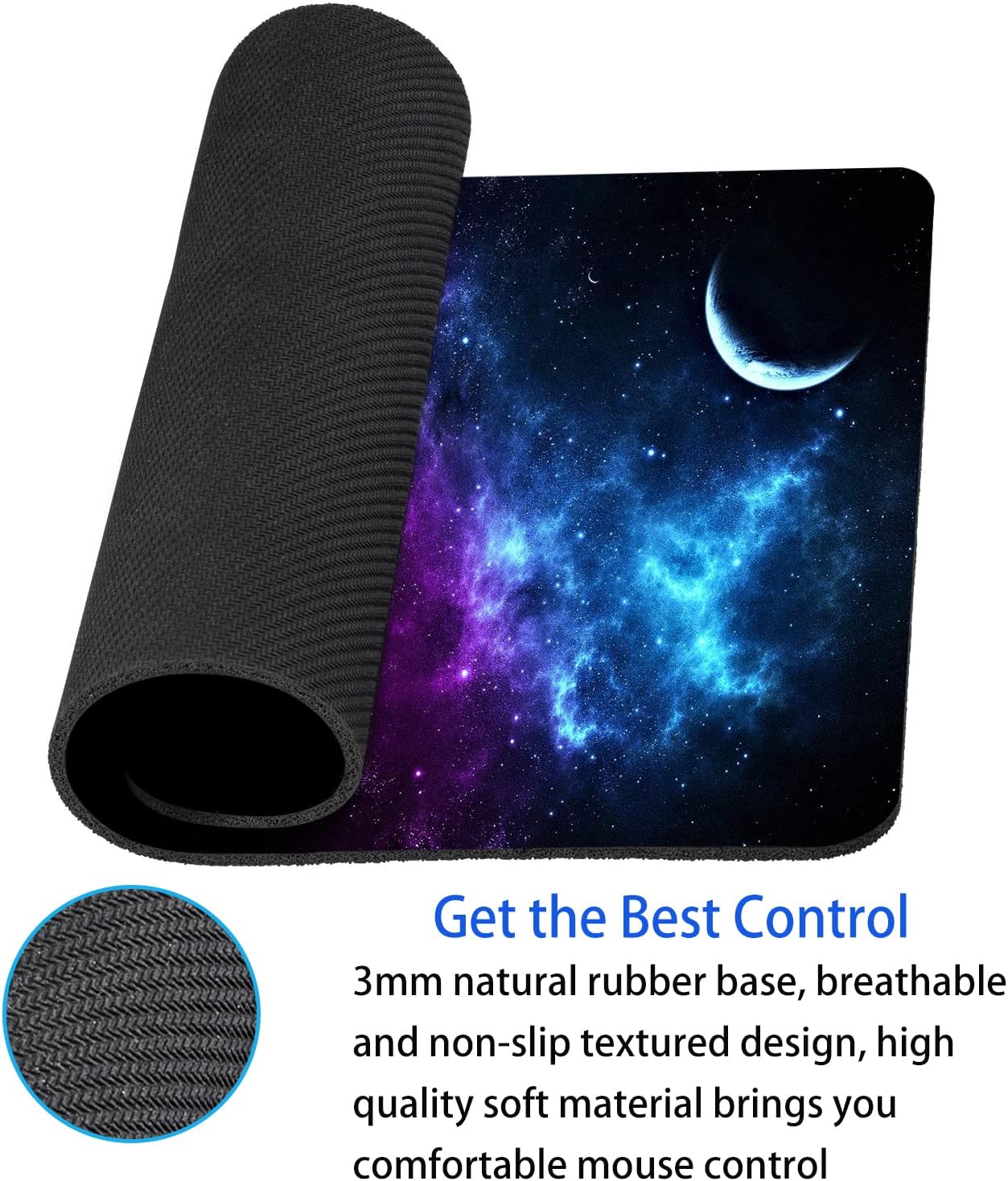 Galaxy Mouse pad Non-Slip Rubber Mouse pad for Laptop Computer Personalized Office Decoration Accessories 9.5 x 7.9 inch