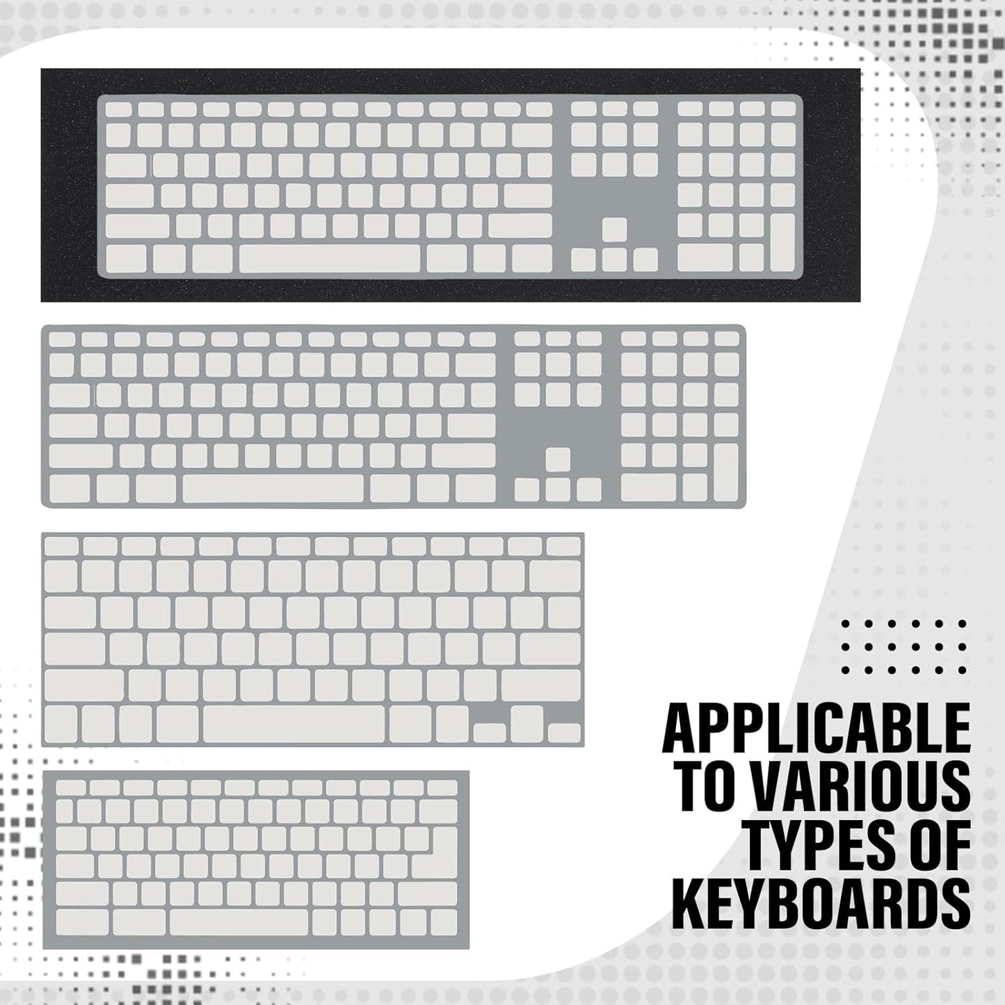 Keyboard Foam for Mechanical Keyboard, Sound Dampening Foam Free Cutting Key Board Mat Foams Black for Key Board Bottom Office Desk Home, 20 x 6 (2mm Thick)