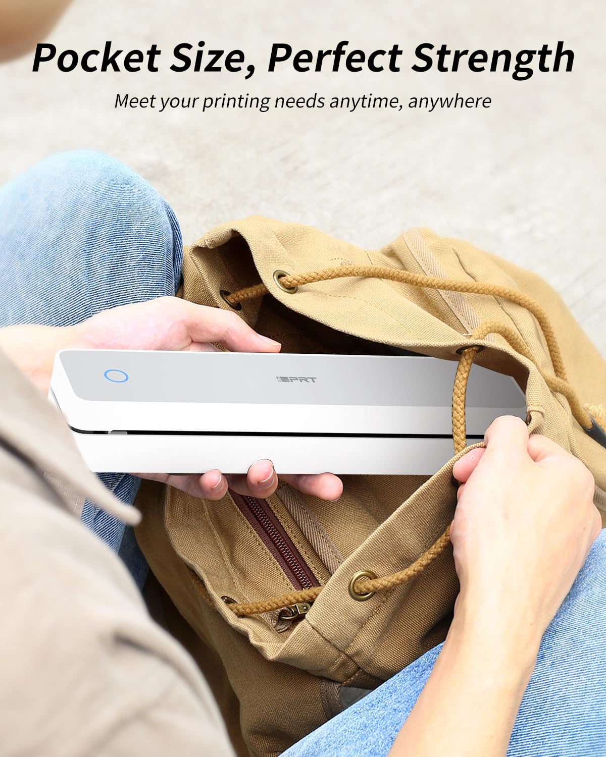 iDPRT Portable Thermal Printer, MT610 Pro Wireless for Travel, 300DPI Bluetooth Inkless Printer Support 8.5" X 11" US Letter& A4&A5 Thermal Paper for Home, Compatible with iOS, Android, Laptop, White