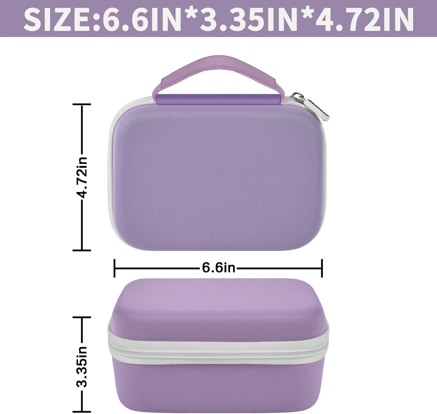 Case Compatible with Phomemo M110 Label Maker - Portable Mini Bluetooth Thermal Label Maker Carrying Storage Bag for Printer Labels, USB Cable and Accessories Black (Box Only)-Purple