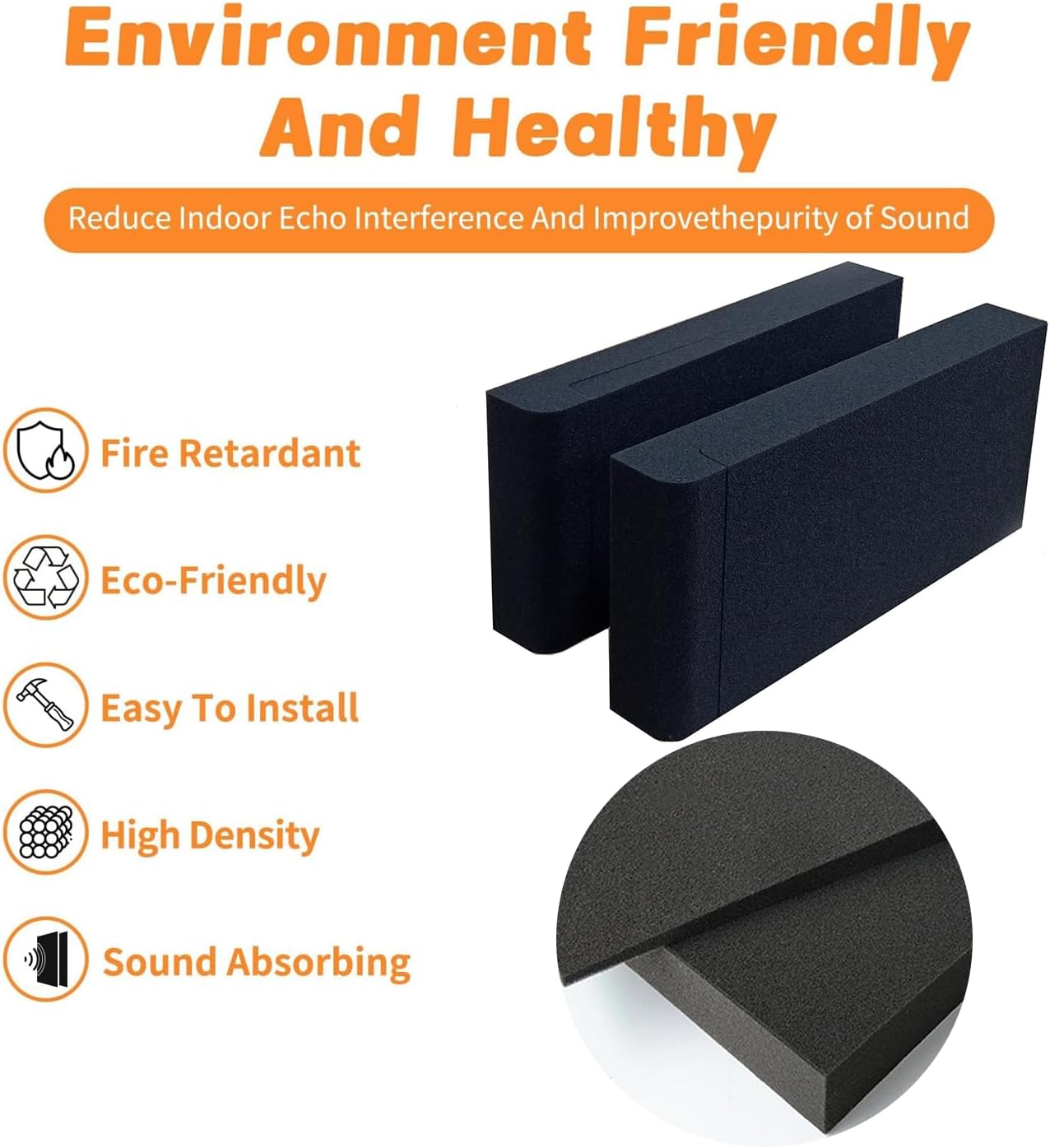 2 Pack Studio Monitor Isolation Pads for Large Speakers 6.5 7 8 Inches Sound Insulation Studio Foam Prevents Vibrations Acoustic Speaker Isolation Pad High Density Fits Most Stands