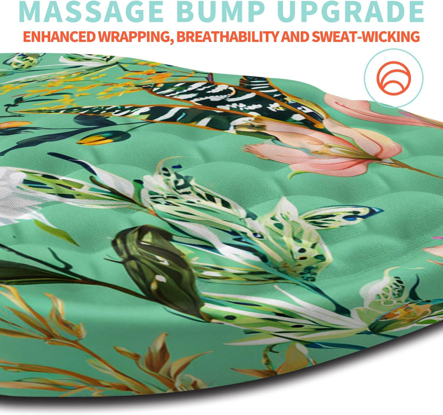 Ergonomic Mouse Pad Wrist Support with Memory Foam Massage Bulge, Carpal Tunnel Pain Relief Mousepad Wrist Rest for Mouse(12x8 inch, Pink Flowers)