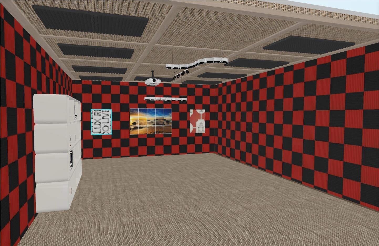 96 Pack Black/RED 12 "X 12 "X1" Acoustic Panels Studio Soundproofing Foam Wedge Tiles,