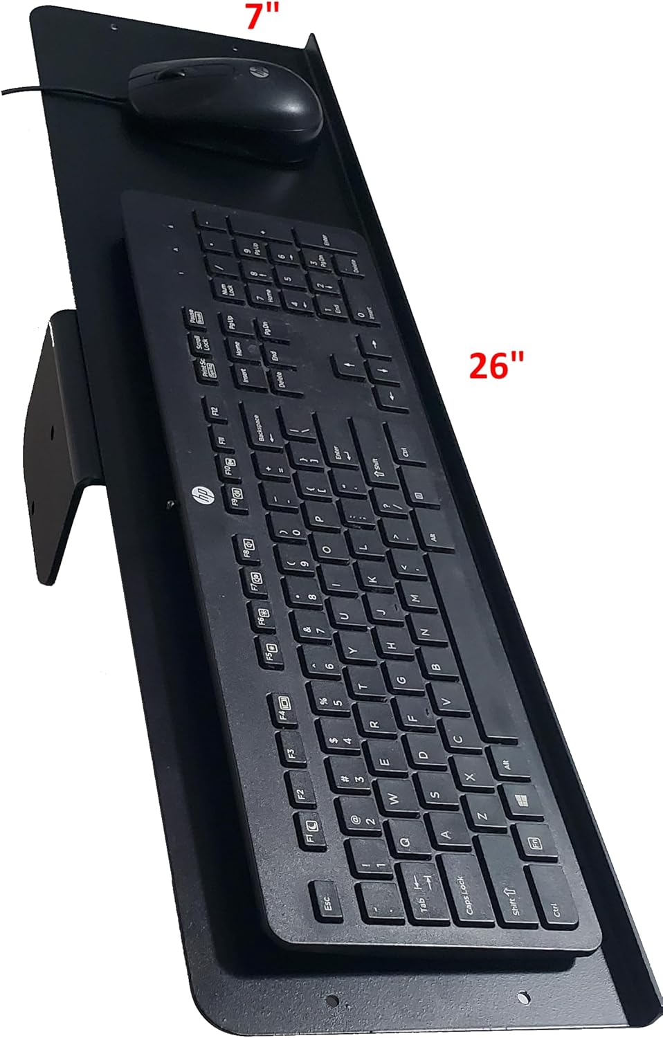 SDS iMount 1.0 Wall Mount Utility Stand – Versatile 7"x26" Tray for Keyboard, Laptop, Tablet, Gaming Consoles, Cable & Stereo Equipment – Space-Saving Workstation Solution (Large)