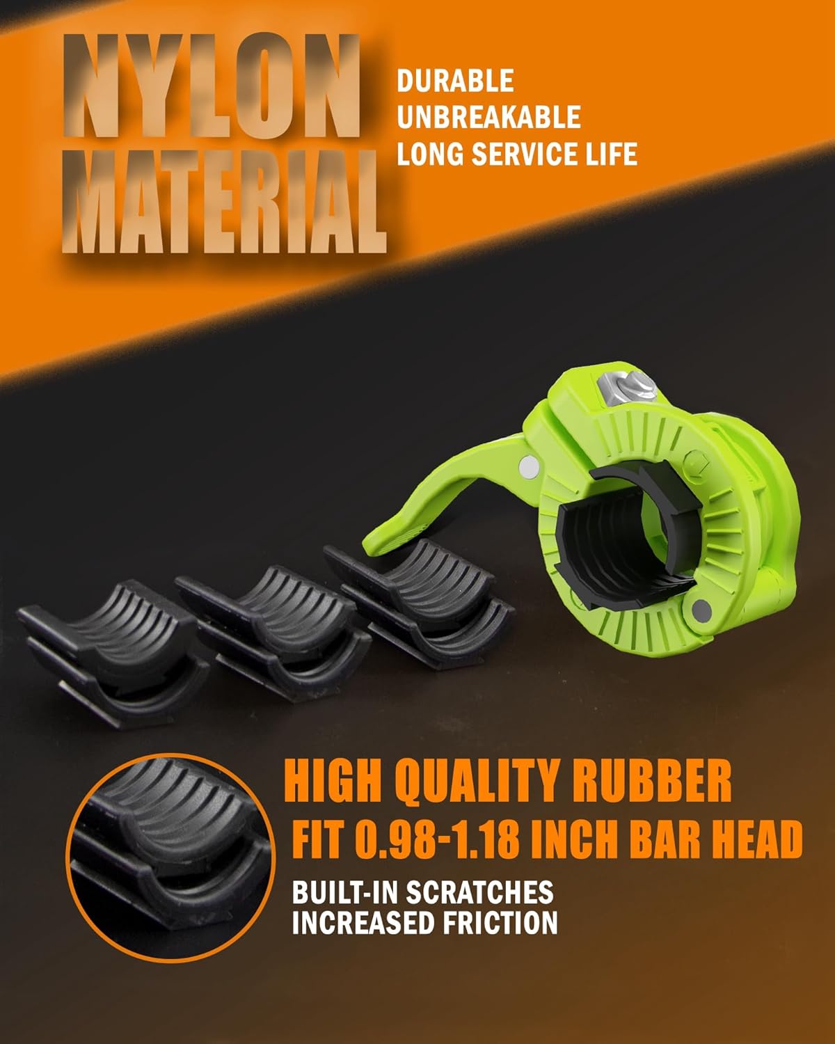 MAXRICH Barbell Clamp 1 inch Multiple Sizes & Adjustable Weight Clips for Quick Release Barbell Collars