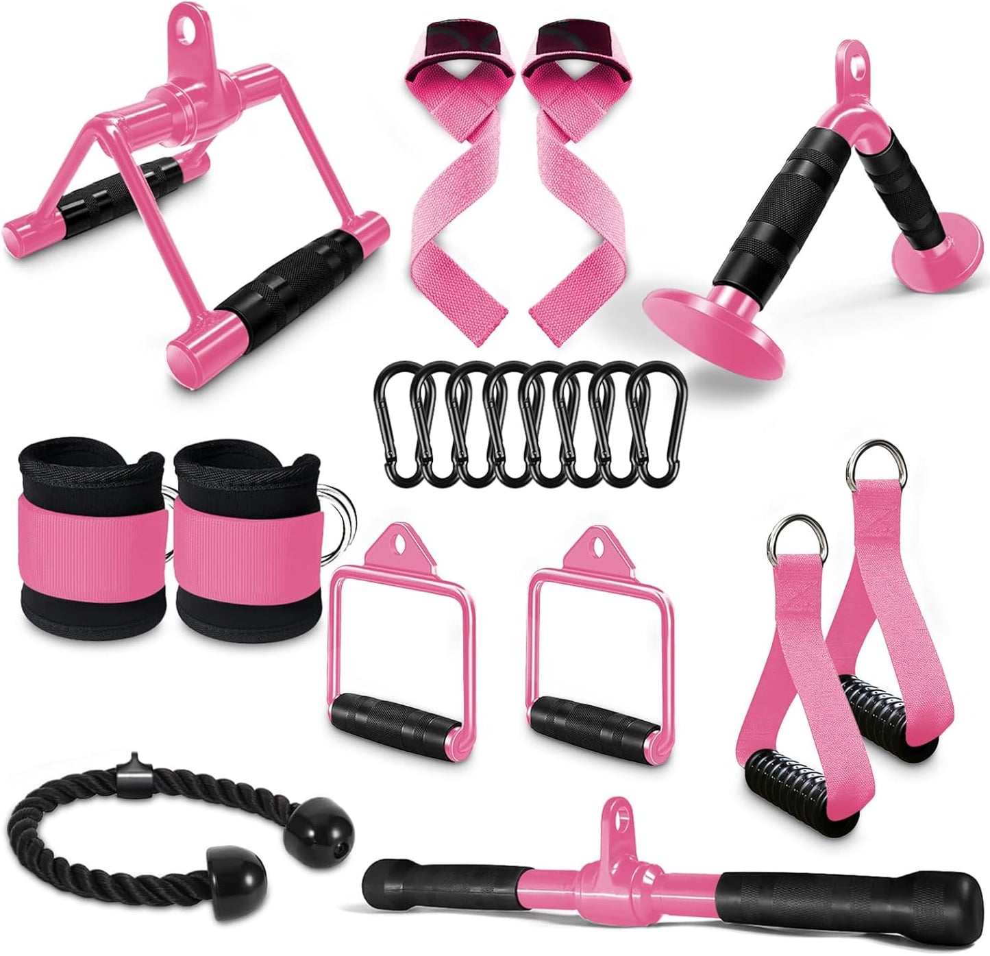 Cable Machine Attachment Set LAT Pulldown Attachments Weight Machine Accessories for Home Gym