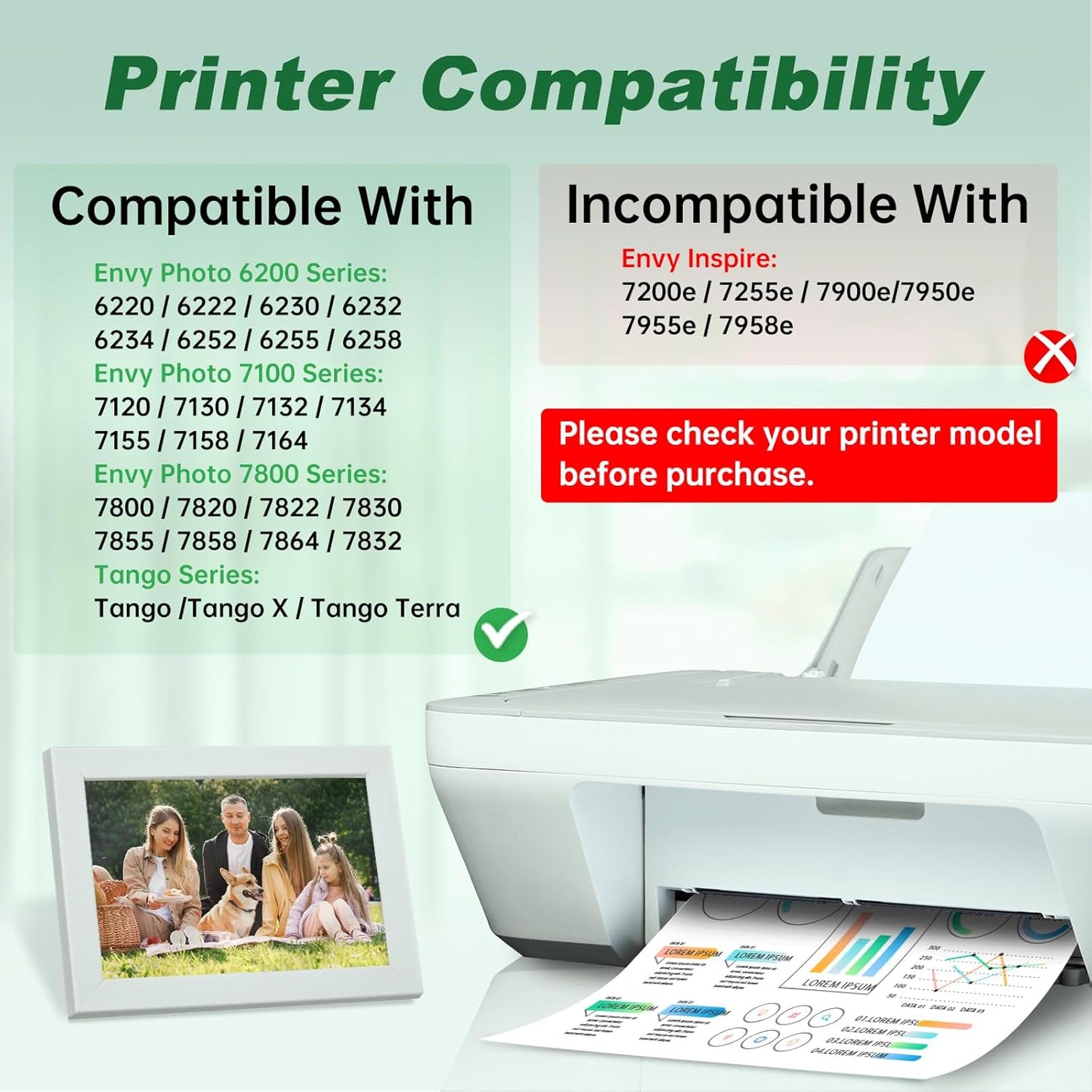 MYTONER 64XL Ink Cartridge Black/Color Combo Pack Remanufactured Replacement for HP Ink 64 HP 64XL Ink for Envy Photo 7855 7858 7100 7155 7120 6252 7800 7158 Tango Series Printer 2 Pack