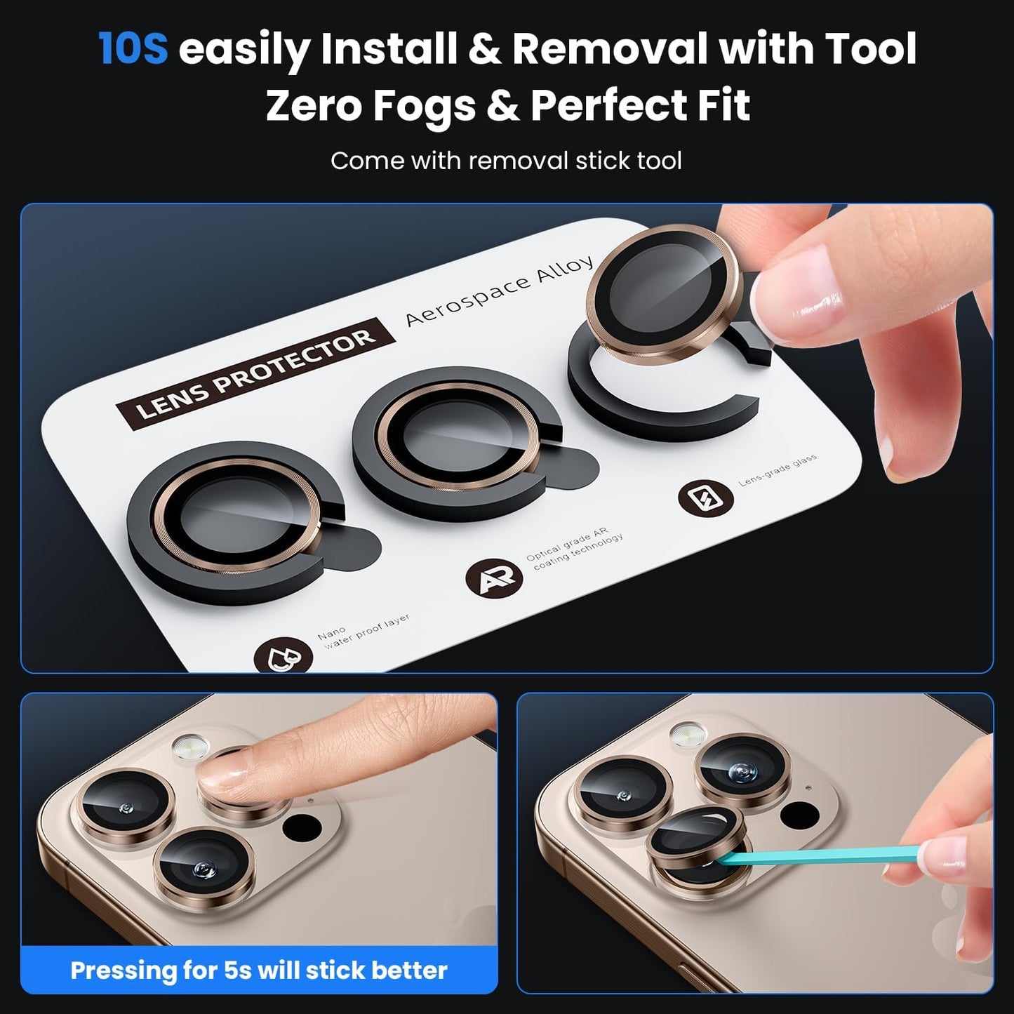 WSKEN for iPhone 16 Pro/iPhone 16 Pro Max Camera Lens Protector - [Original Shooting Model] Shatterproof Ultra HD Tempered Metal Glass Camera Screen Protector Cover Film Accessories