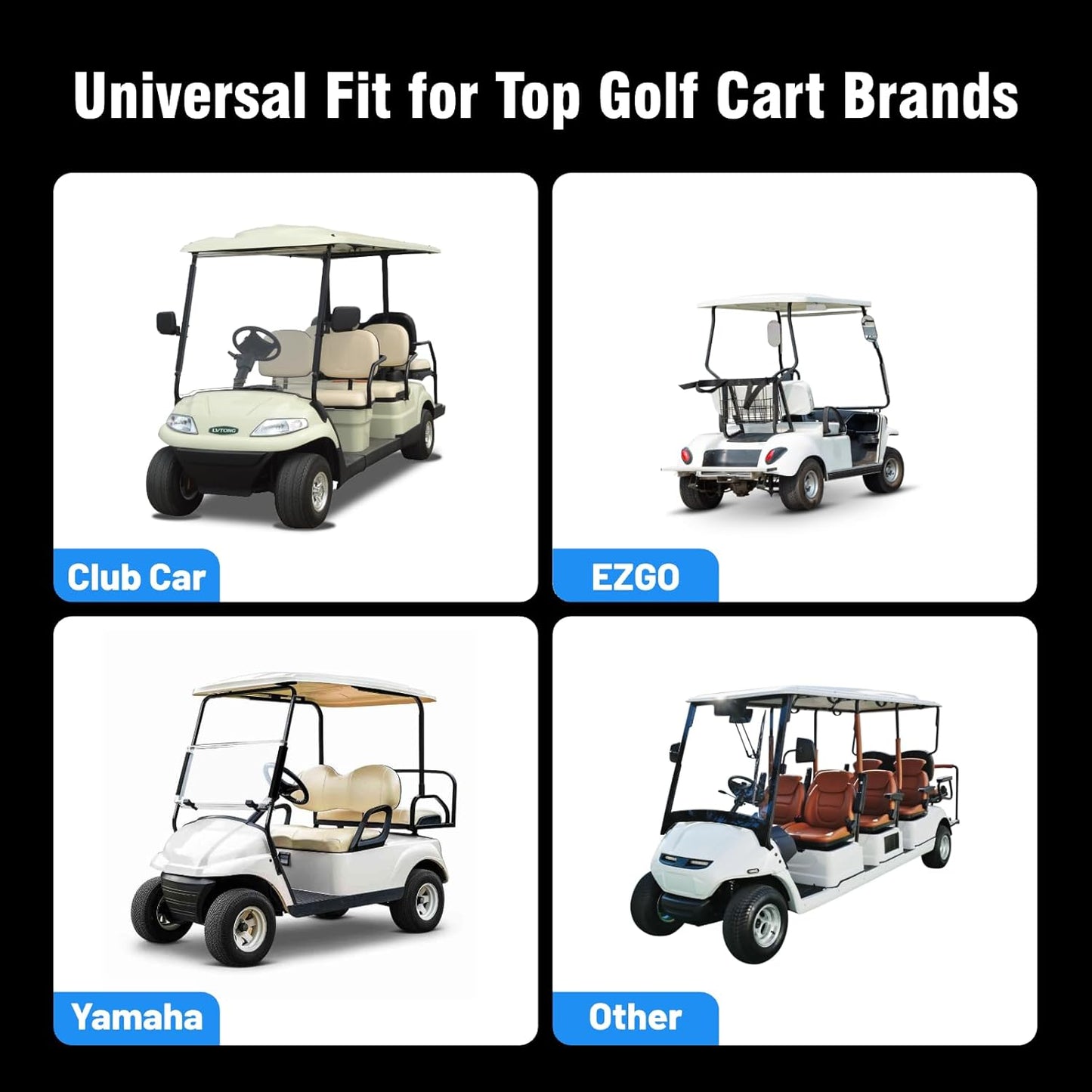 48 Volt Golf Cart Batterys 200A BMS, 48V 100Ah LiFePO4 Lithium Battery with Bluetooth & LCD Display, 15000 deep Cycles, Range of 60 Miles 600A Peak Current for Golf Cart Marine RV