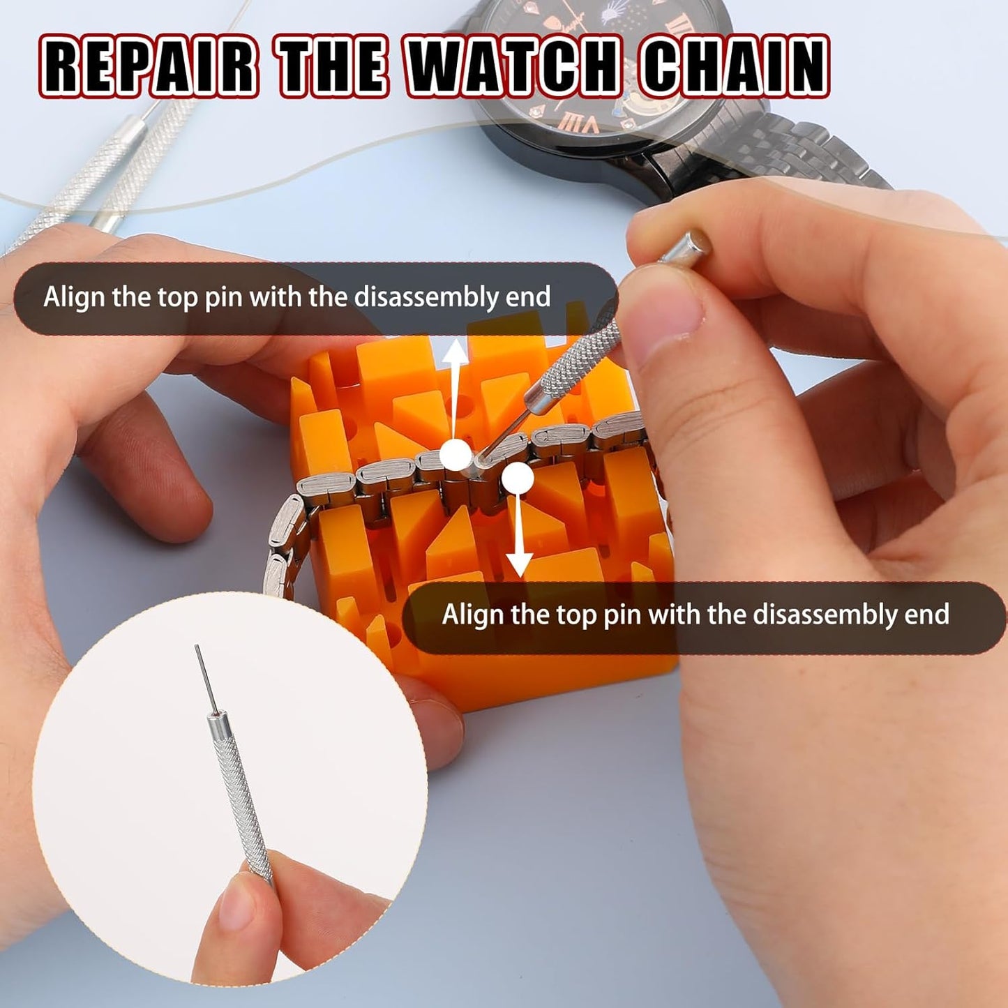 SIM Card Removal Pin, 15 Pcs SIM Card Tray Removal Tool Watch Chain Link Remover Pin Tools Smartphone Ejector Pins Needle Remover for All Models Cell Phone Ejector Opener