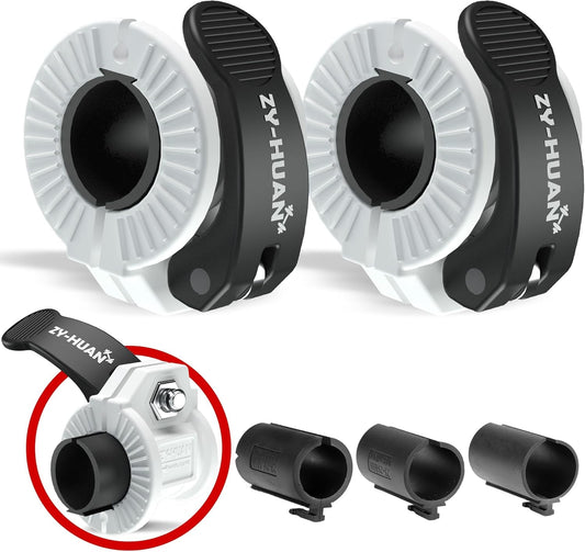 Pro Barbell Clips 1 inch Barbell Clamps 0.9-1.18inch Quick Release Weight Clips for Bars Multi-Size Adjustable Olympic Barbell Clamps