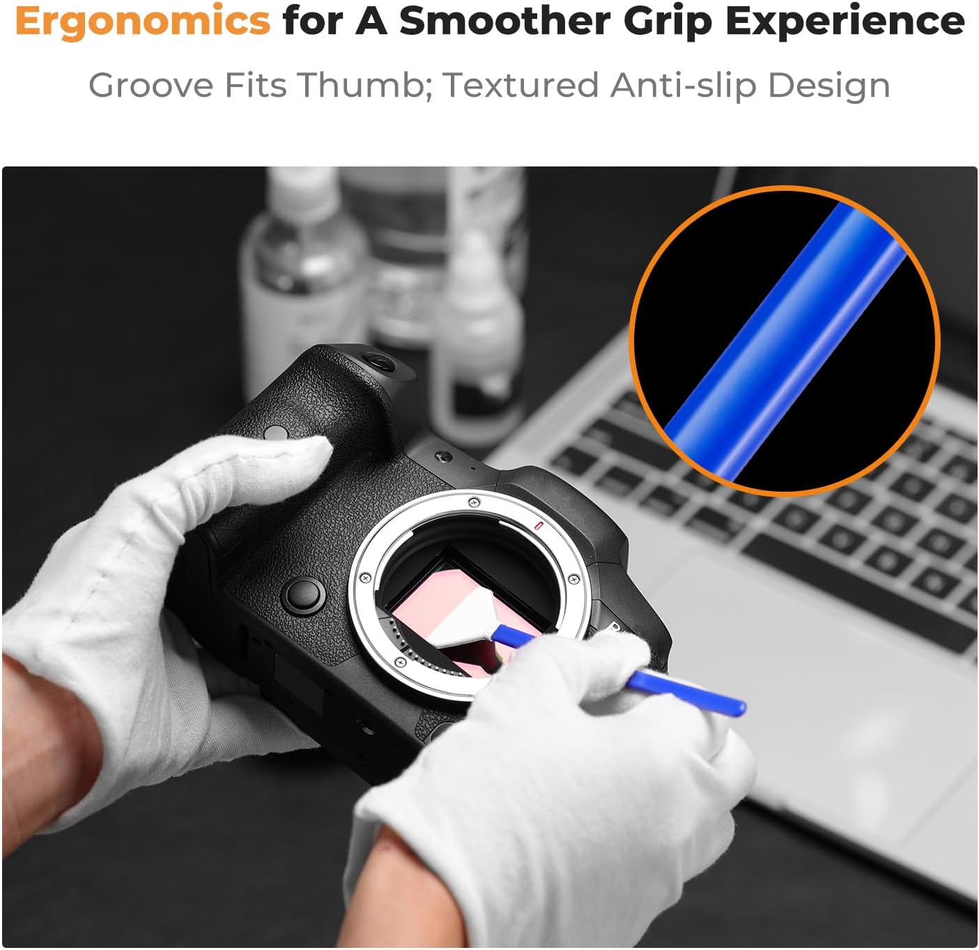 K&F Concept 20 Pack Full-Frame Sensors Cleaning Swabs, DSLR SLR Digital Camera Dry CCD CMOS Clean Swabs Compatible with Nikon Sony Canon DSLR Camera Sensor, 24mm x 20mm