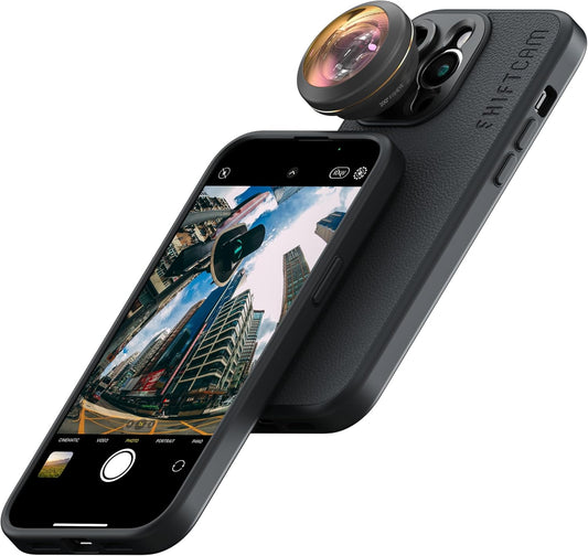 ShiftCam LensUltra 200° Fisheye Phone Camera Lens – 0.2X Magnification, 200° Ultra-Wide Angle – Fisheye Lens for iPhone & Android, Immersive Group Selfies and Creative Photos – Lens Only