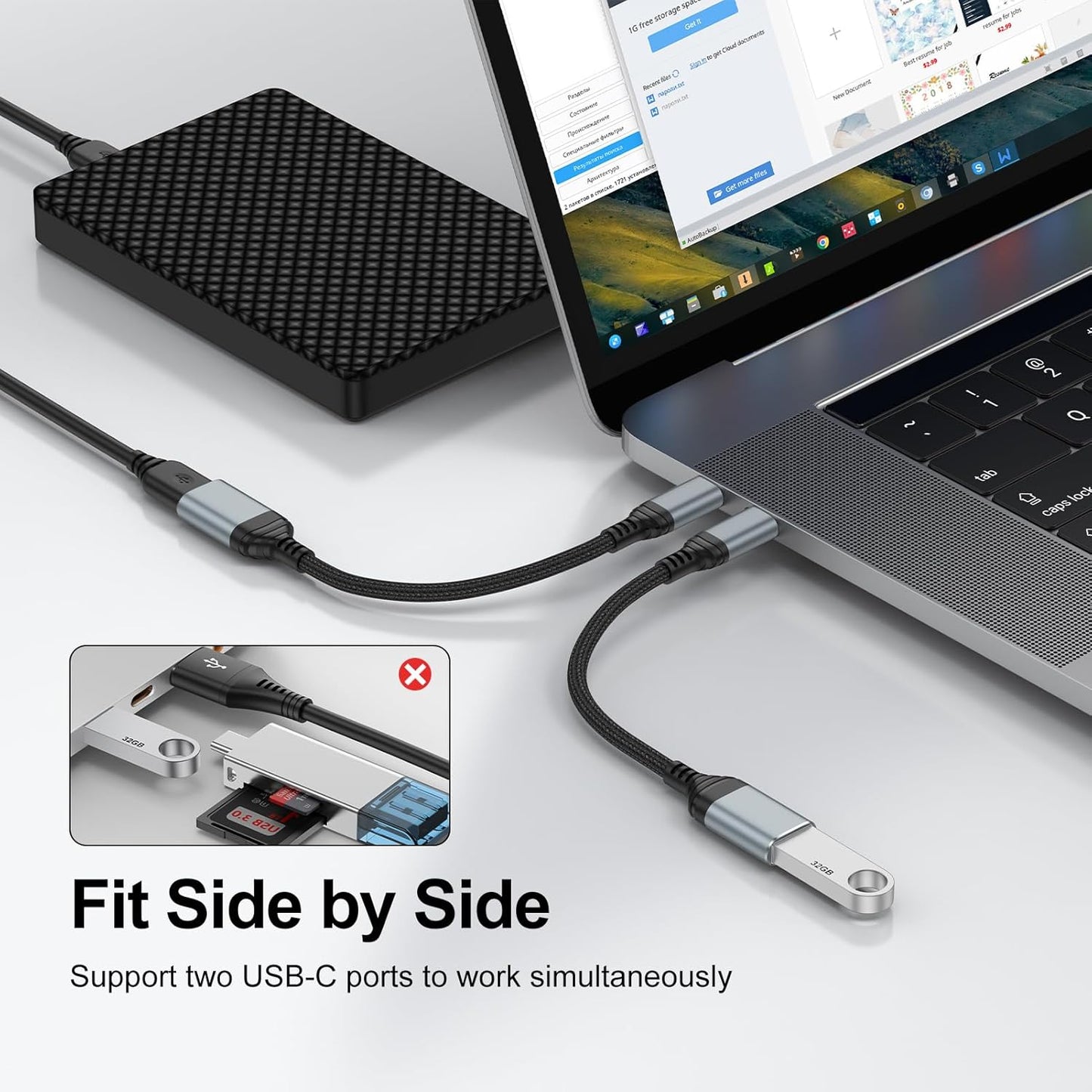 USB C to USB Adapter Type C OTG Cable for iPhone 16 Pro Max/16 Plus/16e/15,Samsung A17/A16/A54/S25/S24/S23, USBC to USB A OTG Adapter for Android,Camera,Card Reader,Flash Drive,MIDI Keyboard,Mac,Hubs