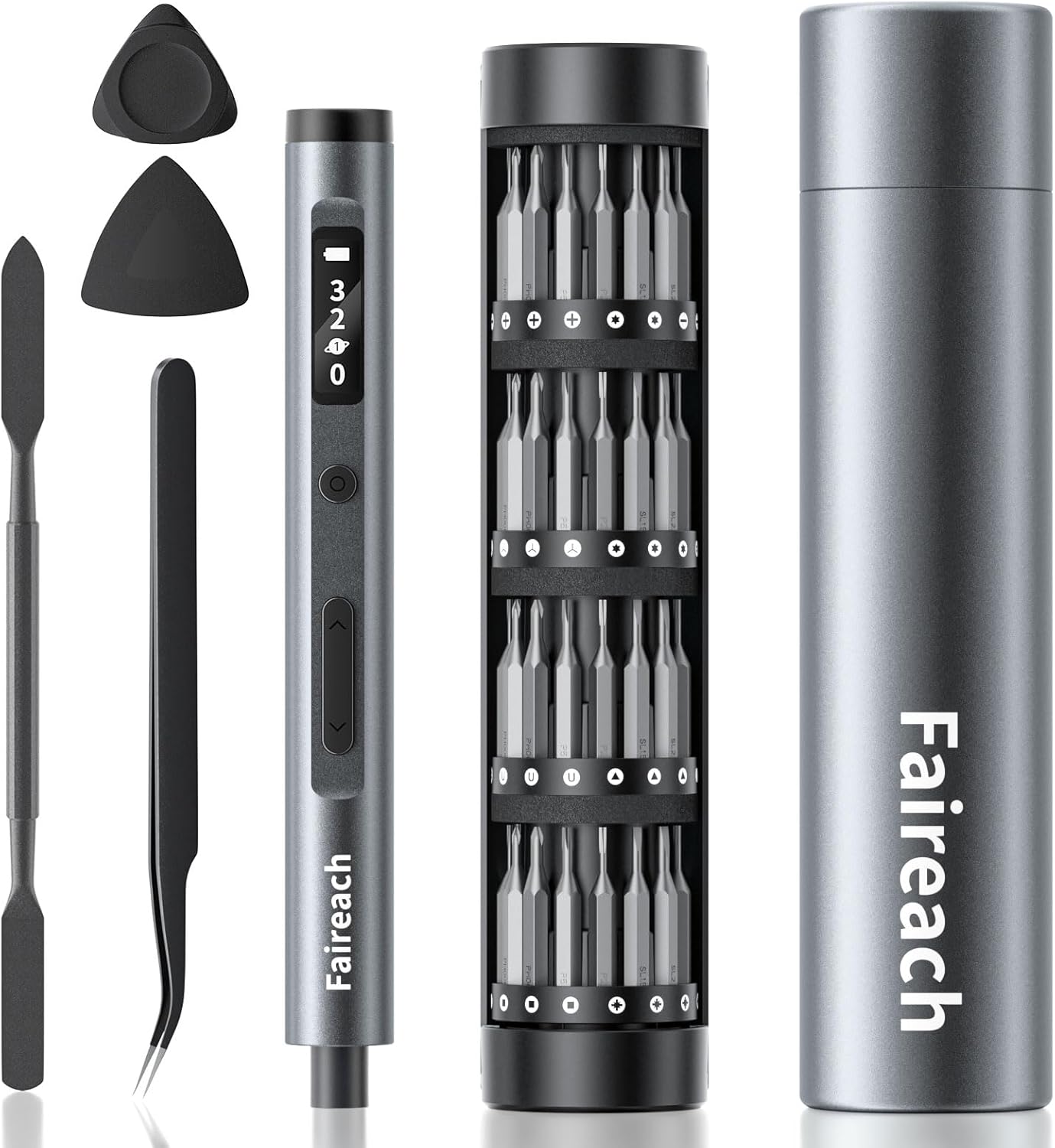 65-IN-1 Mini Electric Screwdriver Cordless, Precision Screwdriver Magnetic Bits Set with Case, 3 Torques Settings, LED lights, Portable Repair Tool Kit for Electronics Phone Watch