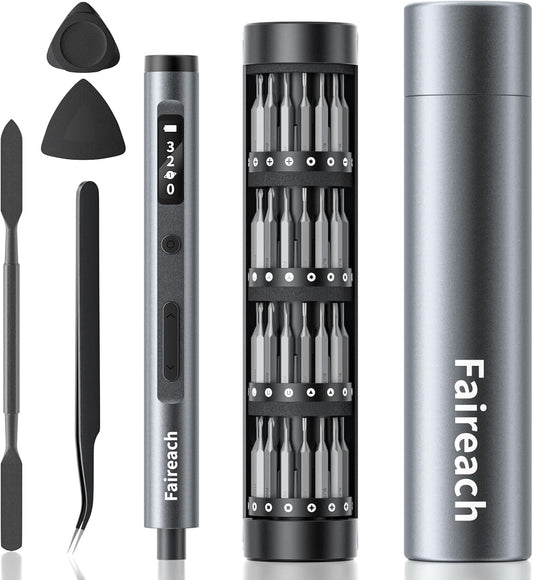 65-IN-1 Mini Electric Screwdriver Cordless, Precision Screwdriver Magnetic Bits Set with Case, 3 Torques Settings, LED lights, Portable Repair Tool Kit for Electronics Phone Watch