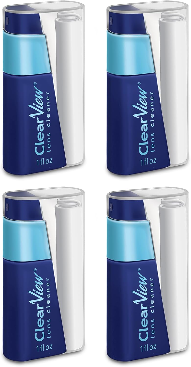 Portable Lens Cleaner Kit – Travel Size with Premium Cleaning Solution, Refillable Spray + Microfiber Cloth, Safe for All Lenses, Compact & On-The-Go