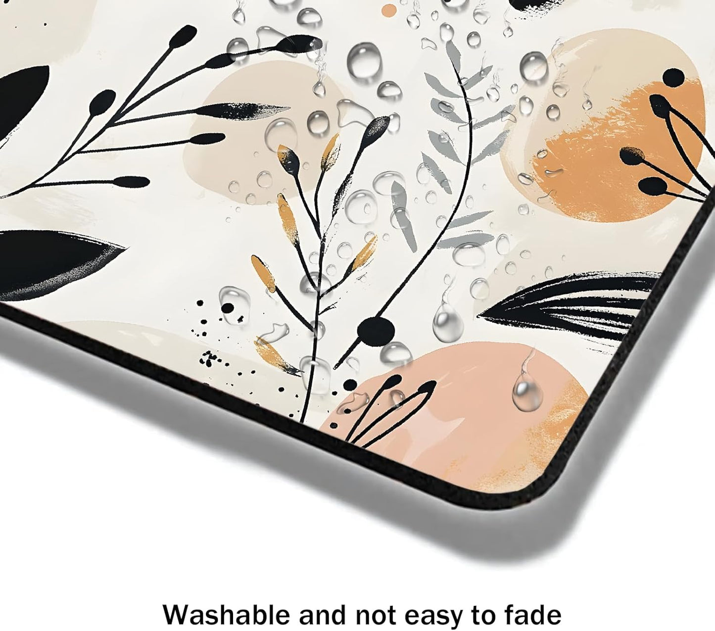 Mouse Pad, Cute Modern Abstract Art Boho Mouse Pads for Desk, 9.5" x 7.9" Non-Slip Rubber Base Computer Mousepad with Women, Portable Square Design for Wireless Mouse and Pad Laptop Office & Travel