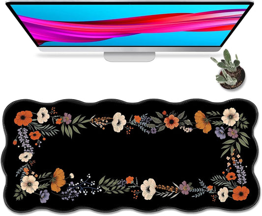 Galdas Gaming Mouse Pad XXL XL Large Long Extended Big Mousepad Non-Slip Rubber Keyboard Mouse Pad with Stitched Edges for Laptop Home Office (35.43x15.75x0.08 Inch)