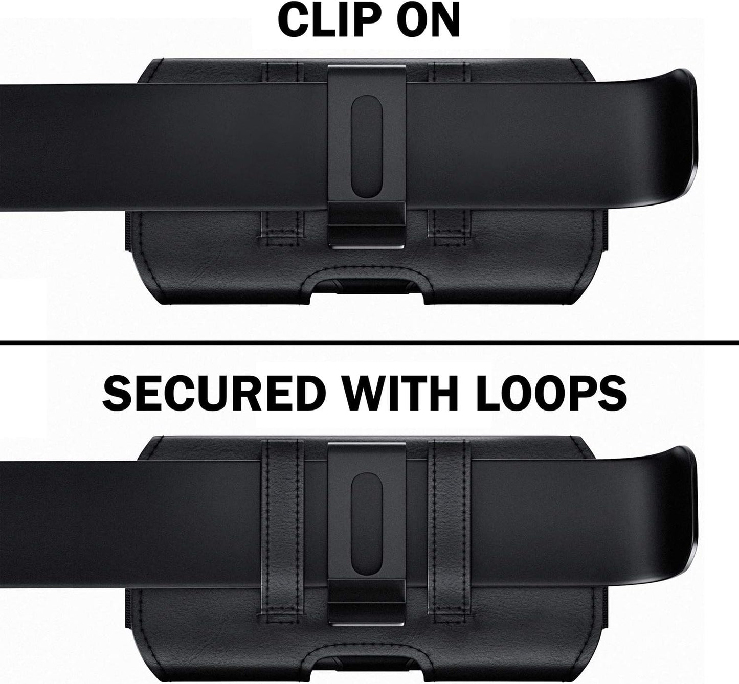 DeBin Holster for iPhone 17 17 Pro 16 Pro 16e 15 15Pro 14 13 12 11 Xs 10 X XR – Cell Phone Belt Holder Case with Clip for Men Women Pouch (Fits Protective Cover on) Black