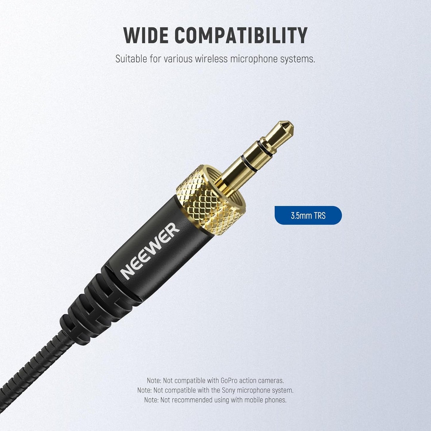 NEEWER Lapel Lavalier Microphone (2 Pack), Wired Clip On Omnidirectional Condenser Lav Mic Compatible with Rode Wireless GO II DJI Wireless Mic Transmitter for Stage YouTube Video Live Stream, CM5