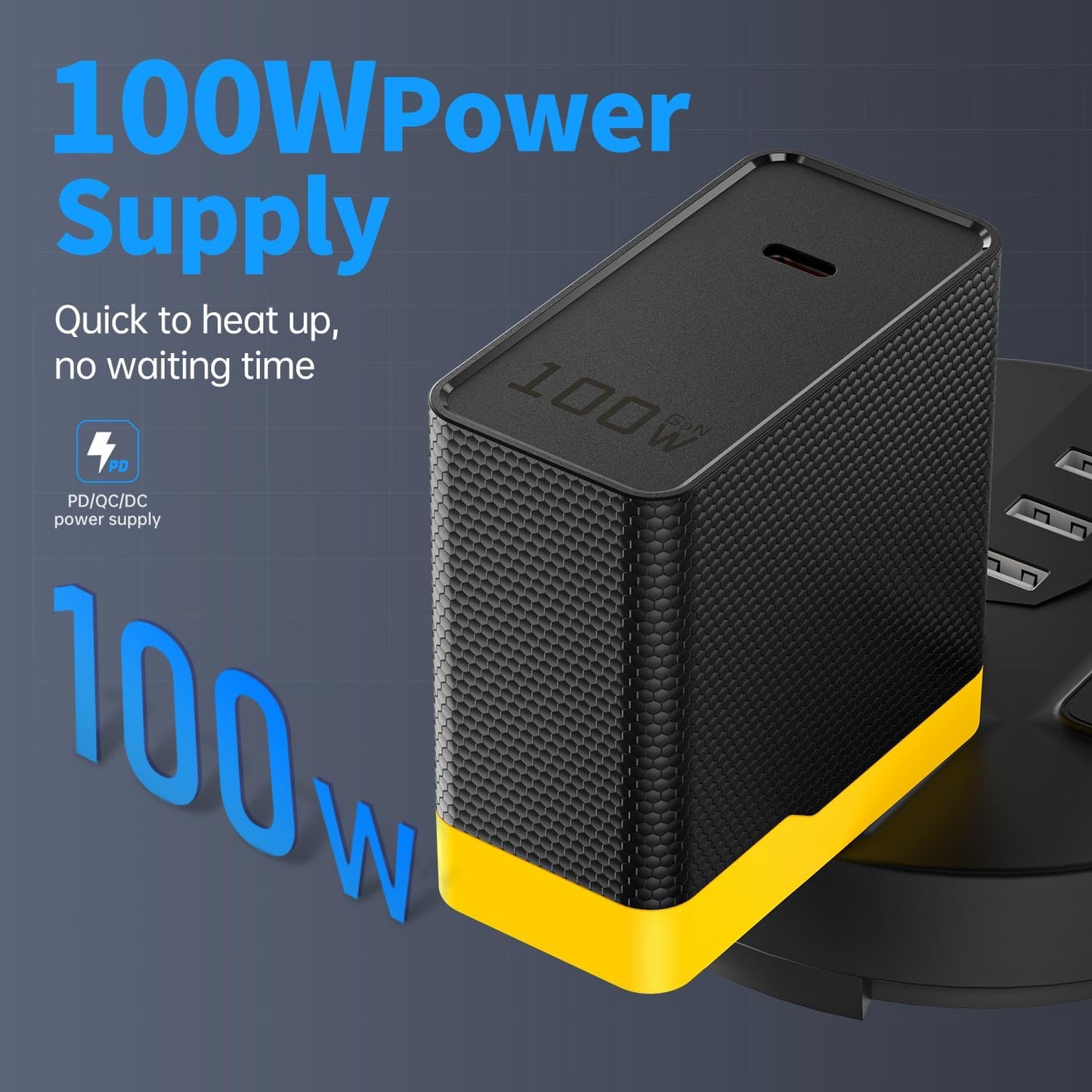 FNIRSI HS-02A 100W Portable Corded Soldering Iron Kit, 3S Fast Heating, 212-842℉, Pre-set 3 Groups Temperature, 6 F245 Soldering Tips, Smart Digital Soldering Iron Pen Tool for Electronics Repair