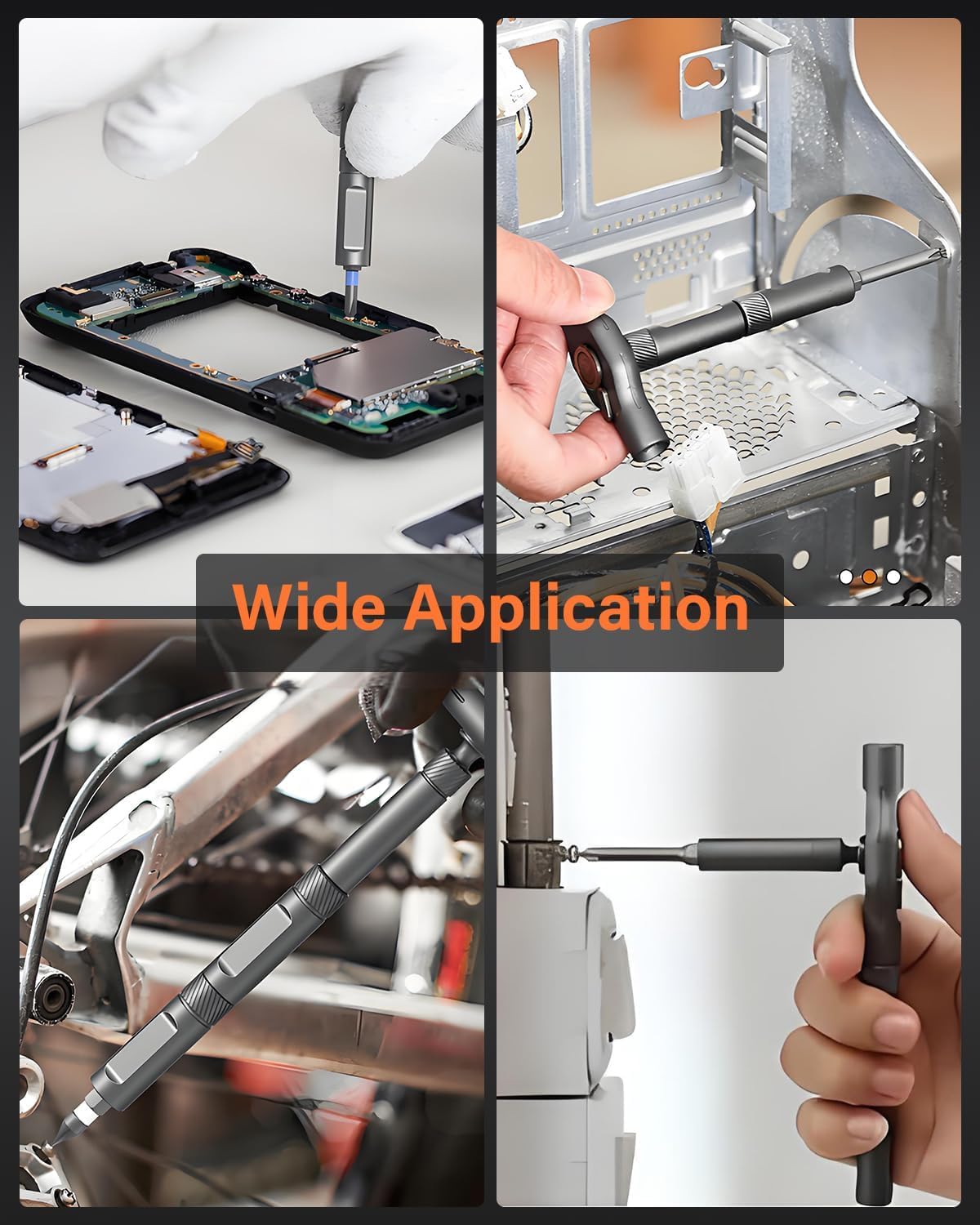 42 in 1 Magnetic Screwdriver, Screwdriver Set, Multi Bit Ratcheting Screwdriver Set with Storage Case Repair Tool Kit for Computer, Eyeglass, Bicycles, Watch, Ring Doorbell, Furniture and DIY (Grey)