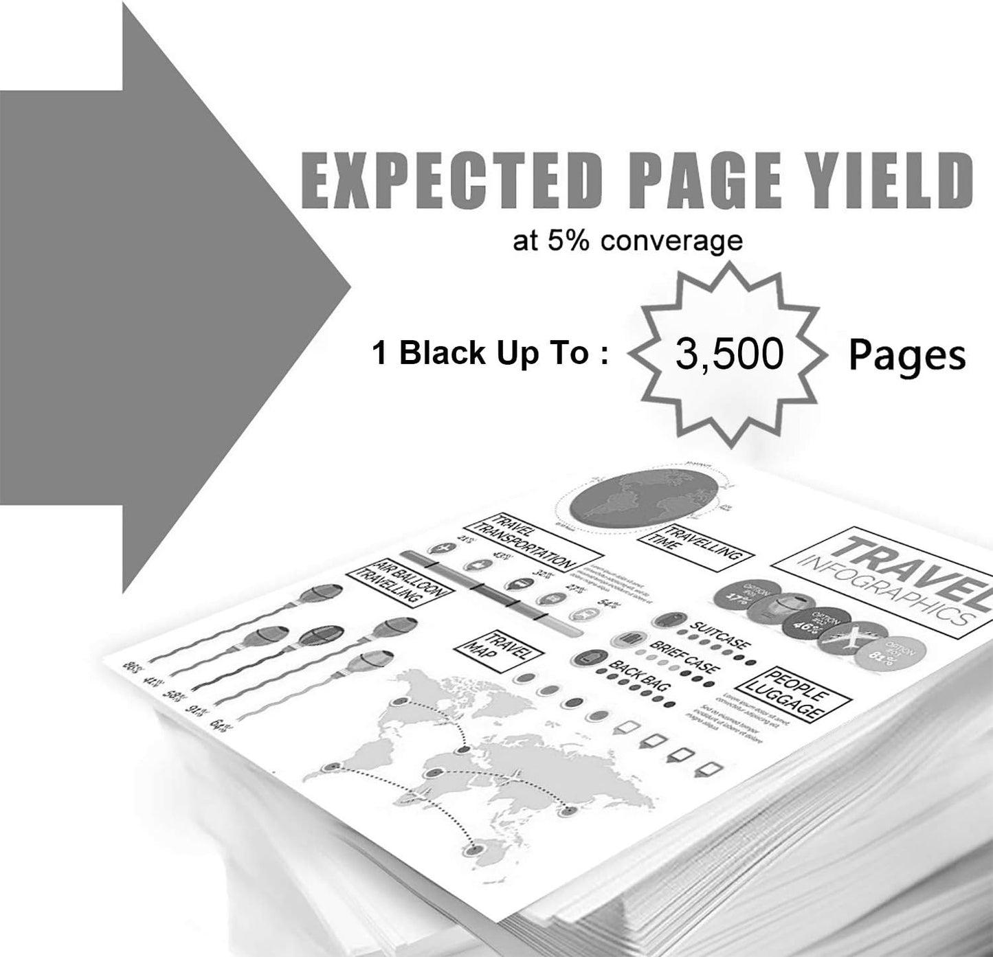 Top Ink 1 Pack 143A (W1143A) Compatible Toner Cartridge Replacement for HP Neverstop Laser 1000n 1001nw(5HG80A) MFP 1202w(5HG92A) 1202nw(5HG93A) 1200nw 1201n 1005n Printer Ink Cartridge (Black)