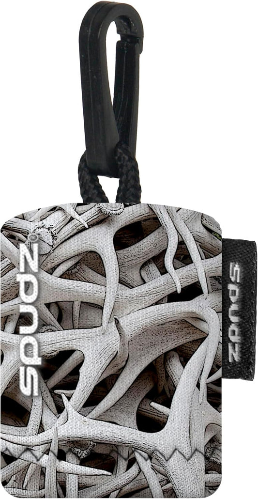 SPUDZ Classic Microfiber Lens Cleaner – Clip-On Pouch, Washable – for Binoculars, Scopes, Glasses, Screens | Snow Sheds, 6 x 6 Inch