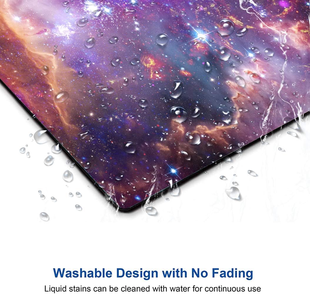Bright Star Galaxy Mouse Pad - Space Gaming Mat, Non-Slip Waterproof Square, 9.5x7.9x0.12 Inch