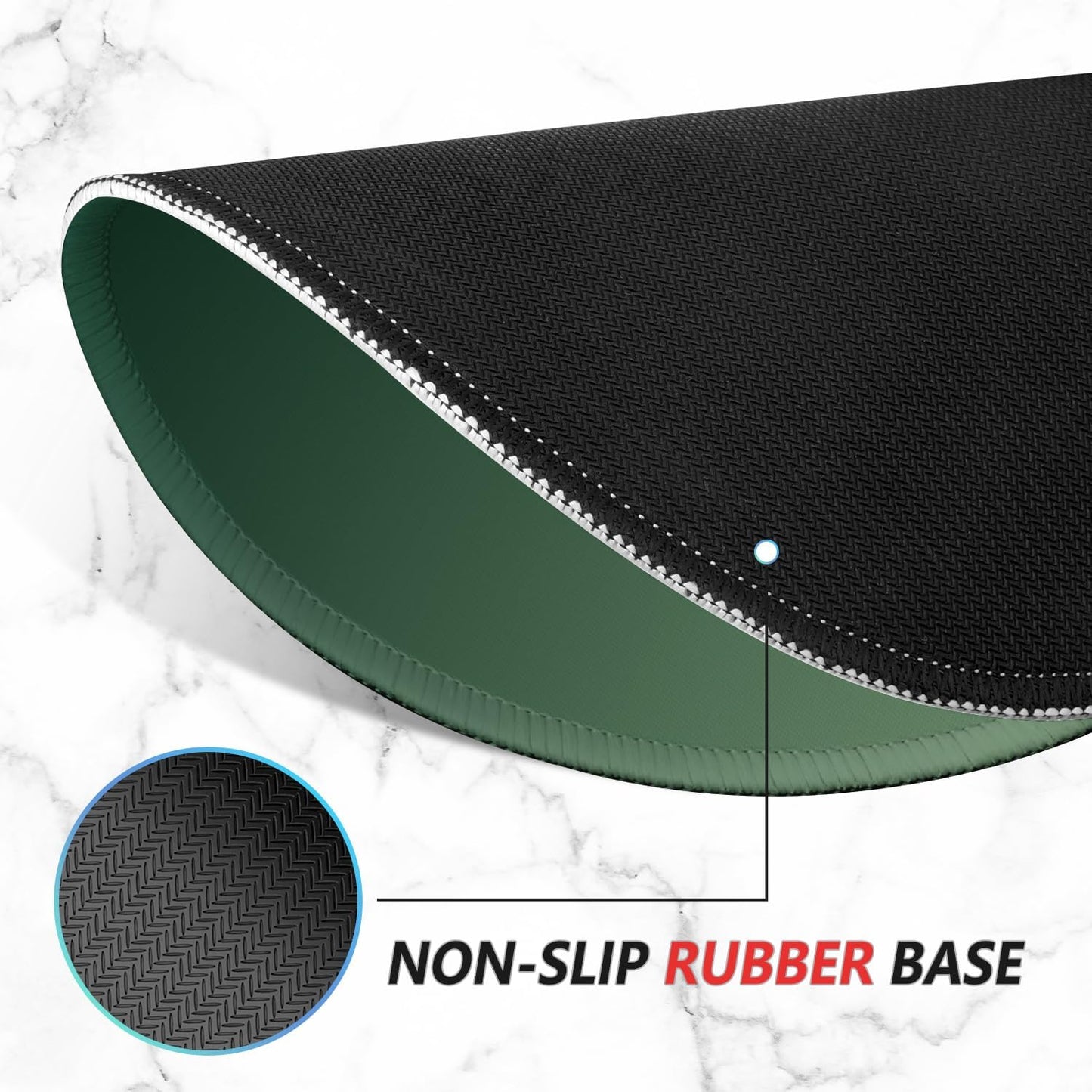 ITNRSIIET Mouse Pad Non-Slip Rubber Base Smooth Surface Stitched Edges Waterproof Durable Compatible with All Mice for Office & Gaming, Desk Accessory, Diameter 8.7 inch, Forest Gradient