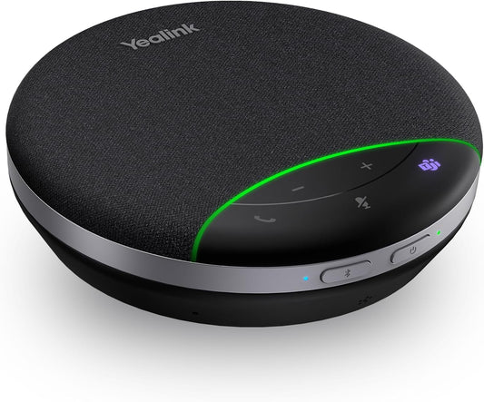 Yealink SP92 Bluetooth Speakerphone USB Conference Speakers and Microphone Teams Certified Full-Duplex Noise Reduction 360° Voice Pickup for Small Meeting Room