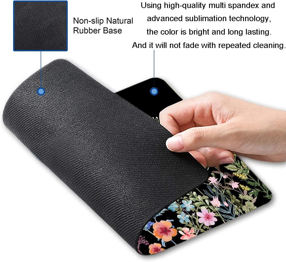 Mouse Pad, Premium-Textured Mouse Mat, Non-Slip Rubber Base Mousepad for Laptop, Computer & PC,9.5×7.9 in,Weeds