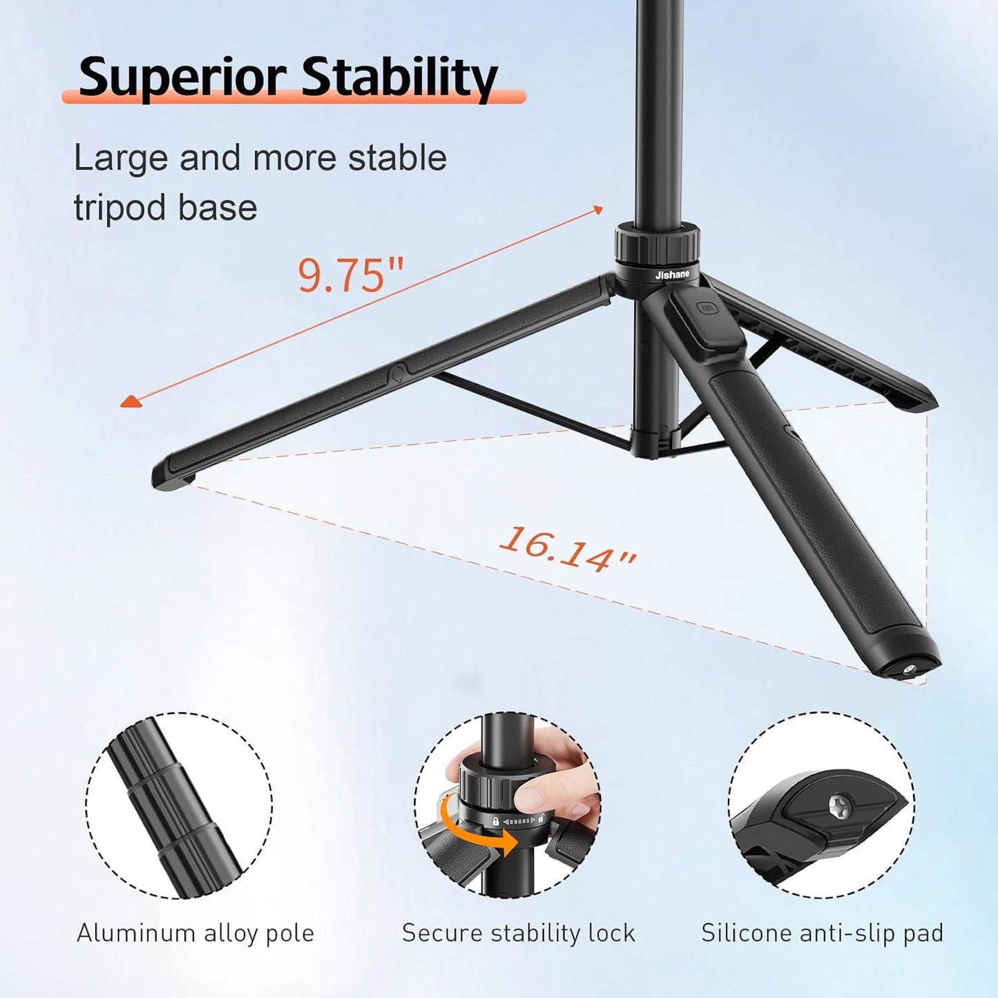 70" Phone Tripod & Selfie Stick, Extendable Tripod for iPhone Stand with Wireless Remote, Lightweight Travel Stand for Vlogging/Live Streaming, Compatible with iPhone Android, Cameras