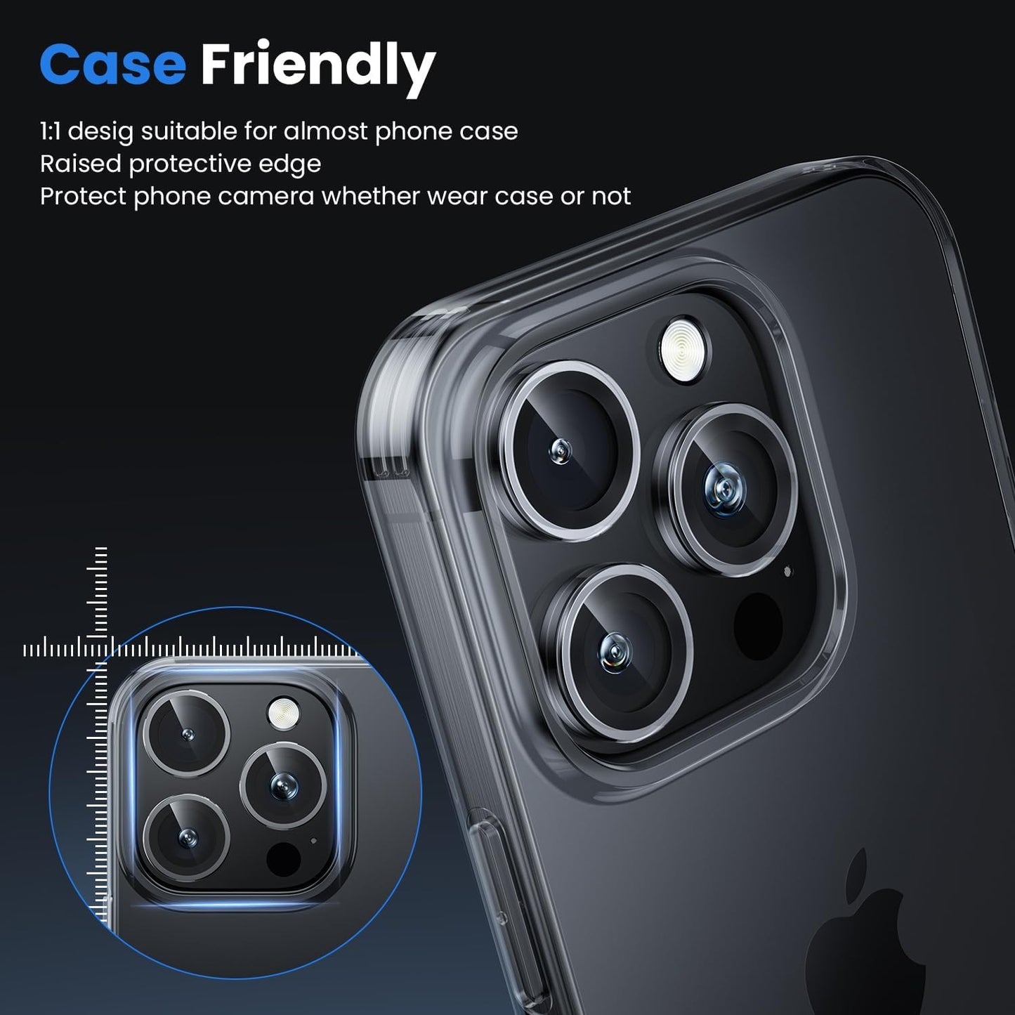 WSKEN for iPhone 16 Pro/iPhone 16 Pro Max Camera Lens Protector - [Original Shooting Model] Shatterproof Ultra HD Tempered Metal Glass Camera Screen Protector Cover Film Accessories