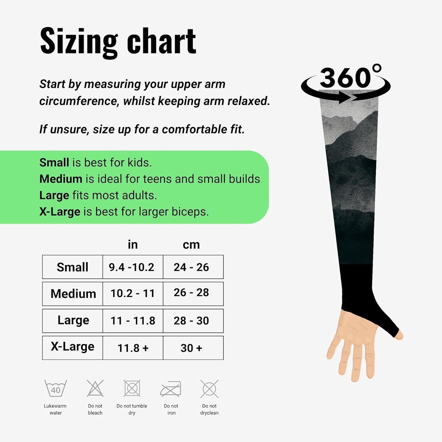 ONISSI Gaming Arm Sleeve for PC │Anti-Friction,Precision, Compression Gamer Sleeves for Mouse pad │Men or Women E-Sports Gift (Black Mountains, Medium)