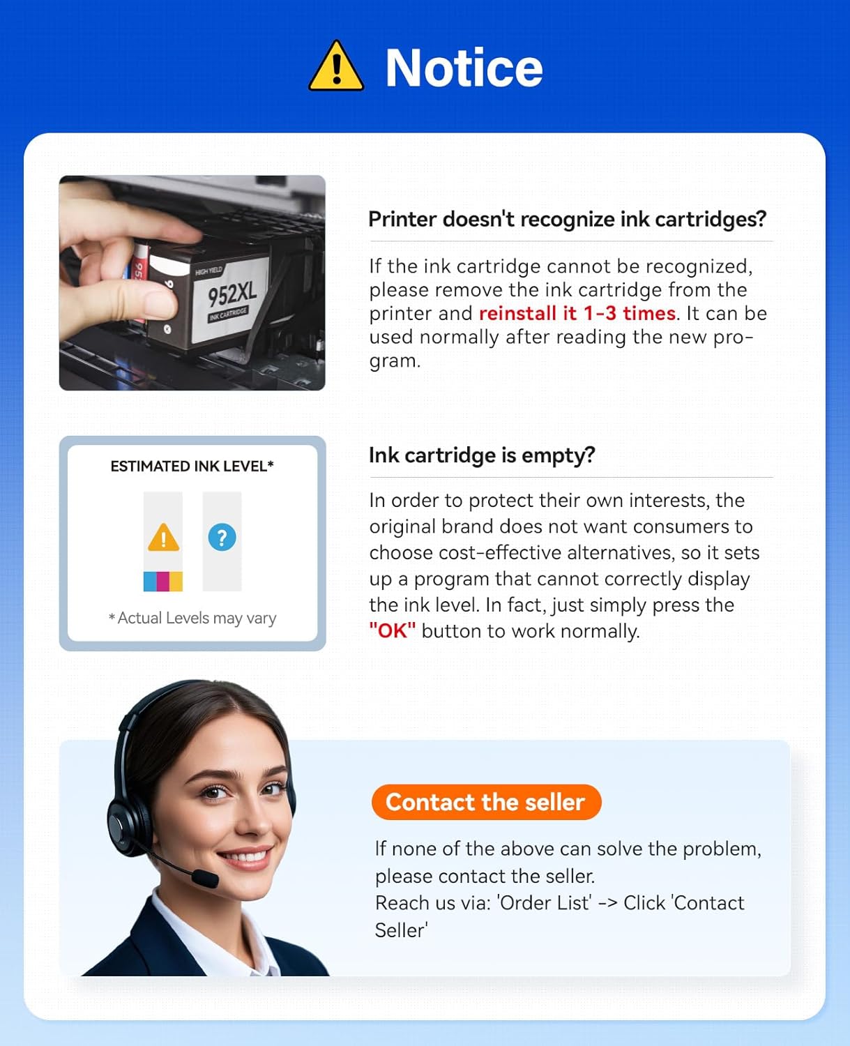 952XL Ink Cartridges Combo 4 Pack Replacement for HP 952 952XL Printers Ink Compatible HP Color Officejet Pro 7740 7720 8210 8216 8702 8710 8720 8740 8715 8725 8730 8700 7730 Black Cyan Magenta Yellow