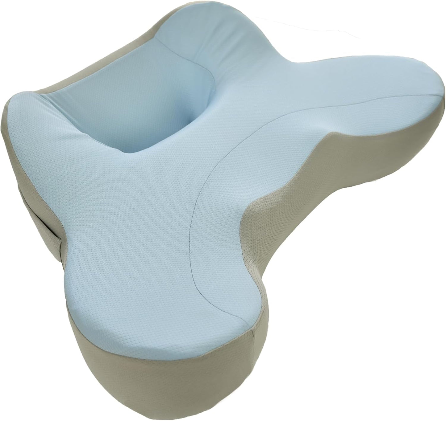 XWZO Laptop Lap Desk with Cushion, Ergonomic Wrist Rest Home Office Laptop Desk, Portable Memory Foam Arm Rest Gaming Pillow, Work or Sleep Pillow Stand for Bed, Eye Mask Included, Blue