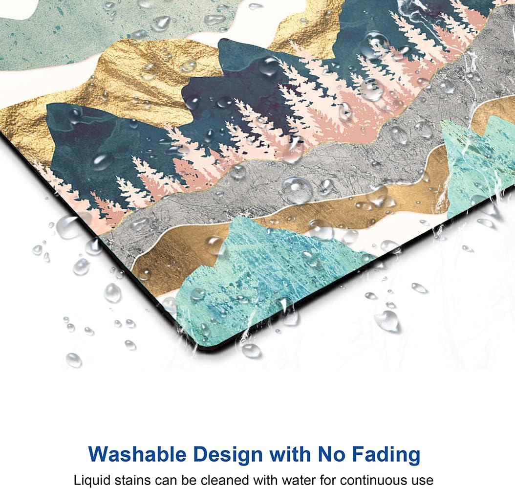 Hokafenle Mountain Abstract Art Mouse Pad - Non-Slip Rubber Base Square Wireless Mousepad for Laptop and Desk