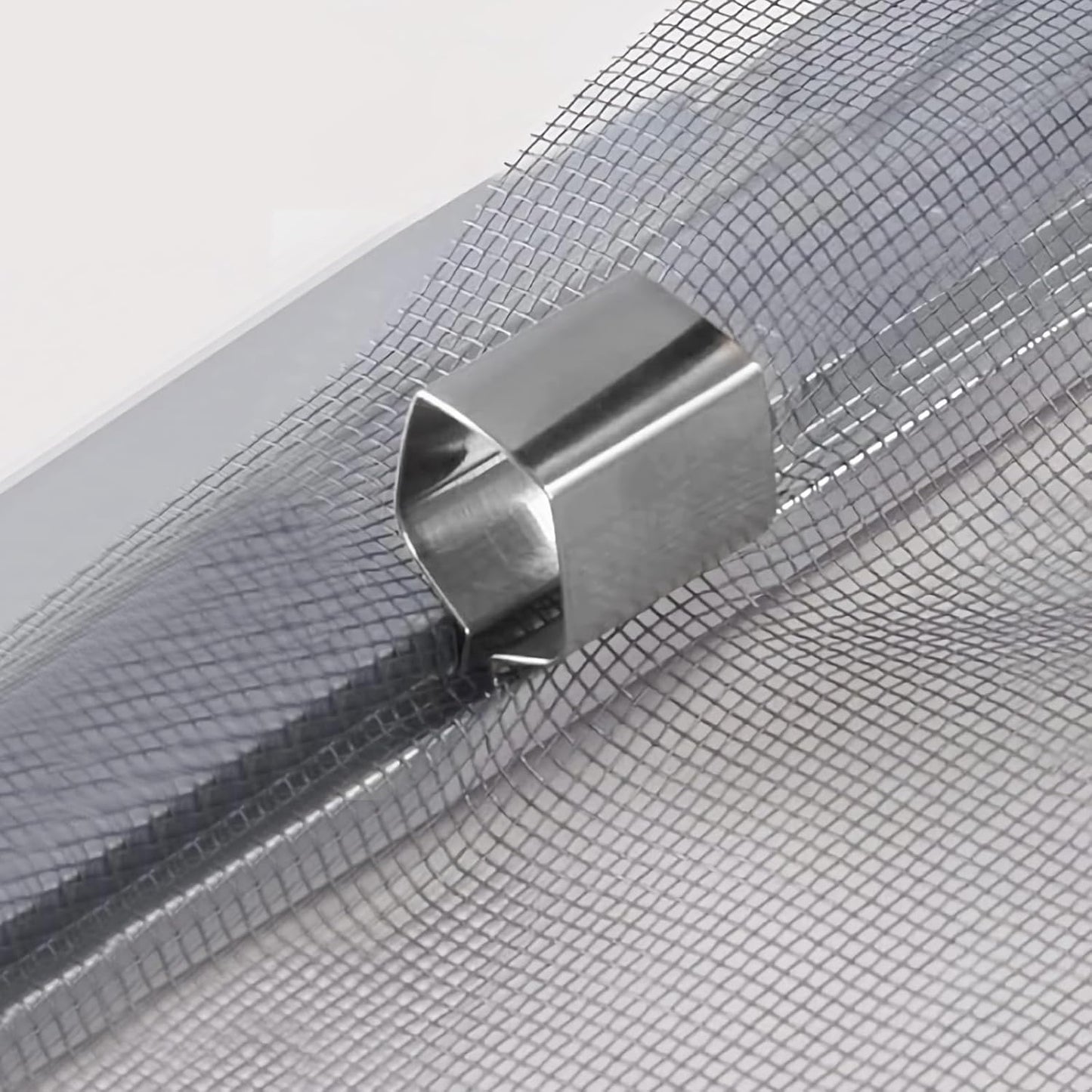 Window Screen Repair Kit, Steel/Nylon Roller Tool with Bearing+8pcs Screen Clips+32ft Screen Spline+Spline Removal Hook, 5 in 1 Screen Roller Tool Kit for Installing Door Mesh Screens