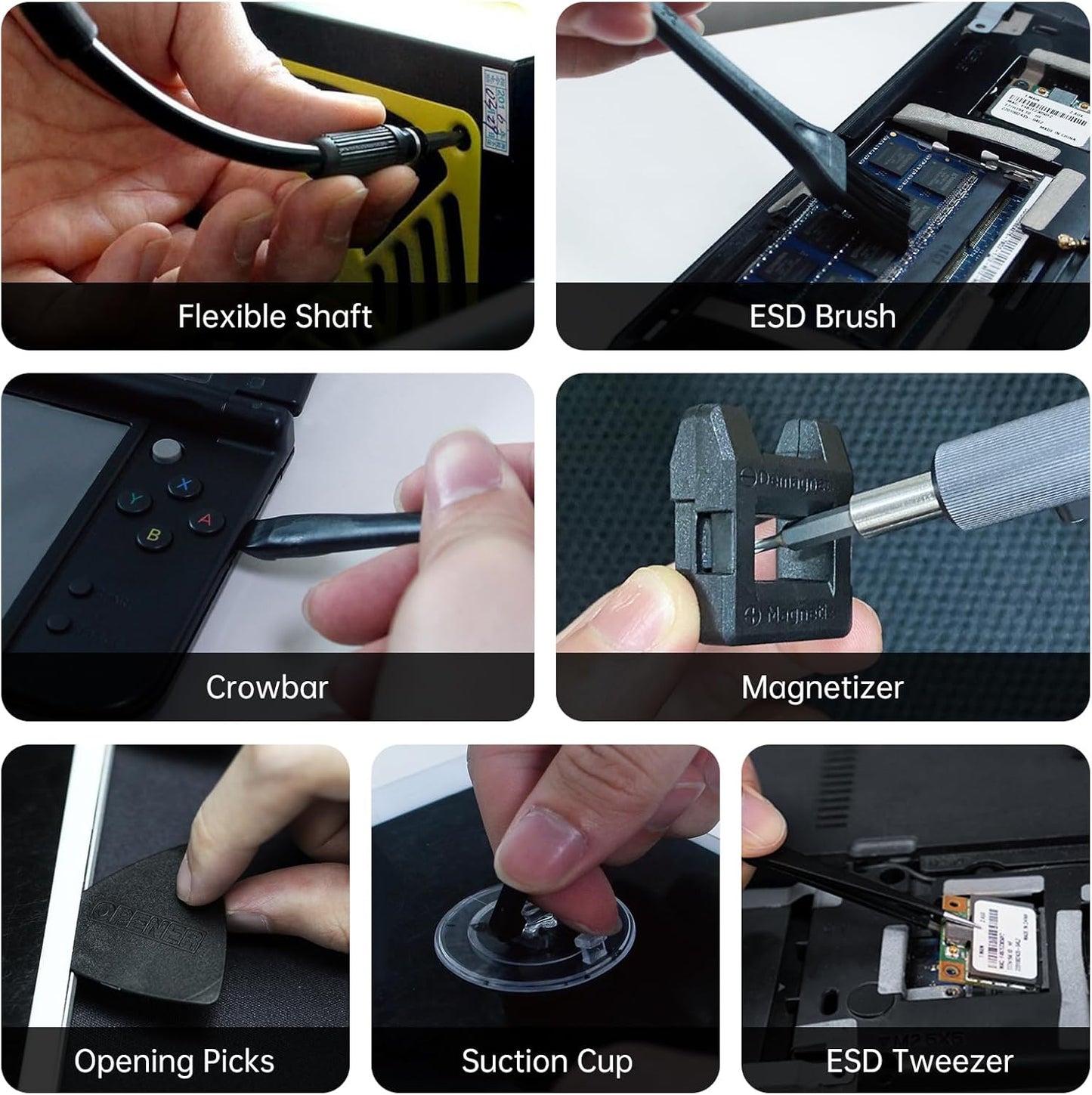 Metal Small Ratchet Screwdriver Set, JAKEMY Portable Ratcheting Screwdriver Kit with 90 Magnetic Bits and Opening Pry Tool for Laptop, Computer, MacBook, Phone, Watch, Console, Eye Glasses, DIY