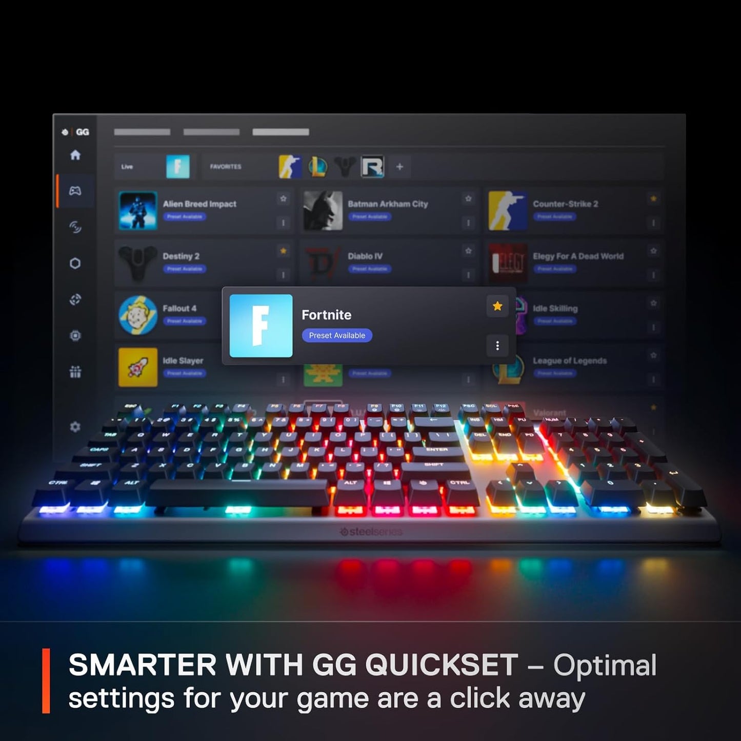 SteelSeries Apex Pro Gen 3 OmniPoint 3.0 HyperMagnetic Switches — Adjustable Actuation — Rapid Trigger — Game-Ready Presets — Protection Mode — Rapid Tap/SOCD — OLED — RGB — PBT Keycaps — USB-C
