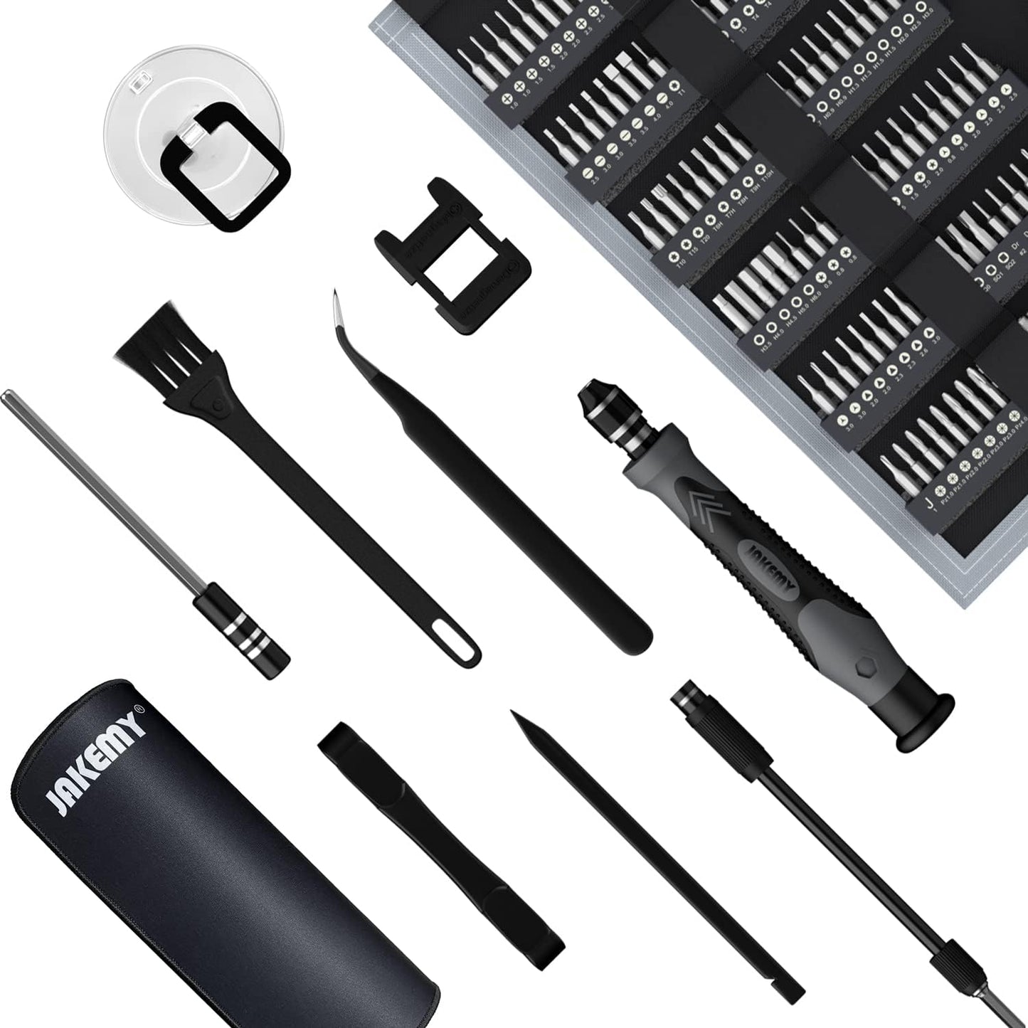 Precision Screwdriver Set, JAKEMY 142 in 1 Professional Electronics Repair Tool Multiple Screwdriver Bit Set with Working Rubber Mat for Laptop, Computer, Macbook, PC, iPhone, Phone, PS4, Xbox, Drone