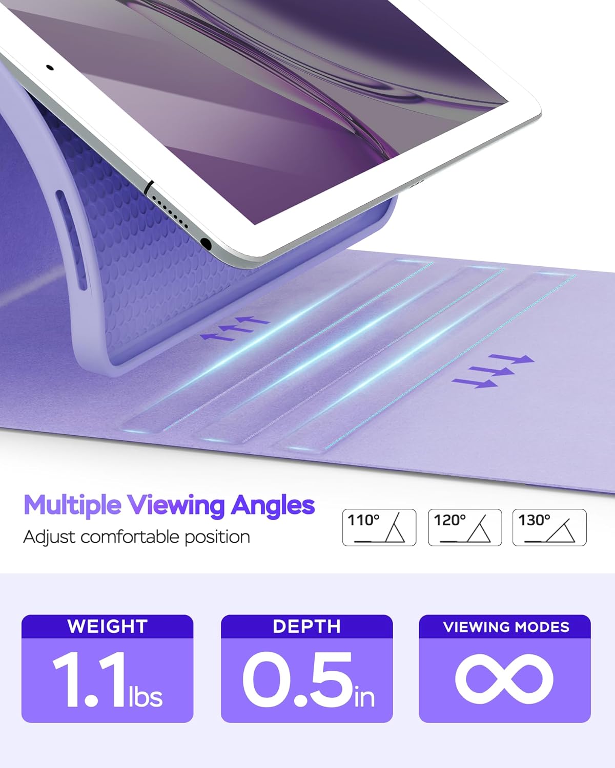 Keyboard Case for iPad 9th 8th 7th Generation 10.2" - 7 Colors Backlit Detachable Folio Keyboard Cover with Pencil Holder for iPad Pro 10.5" / iPad Air 3rd Gen (Purple)