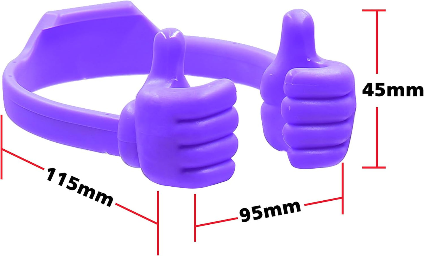 Honsky Thumbs-up Cell Phone Stand Holder, Tablet Stand Cradle for Desk Desktop Smartphone Cellphone Mobile Phone Tablets â€“ Universal Adjustable Flexible, Purple