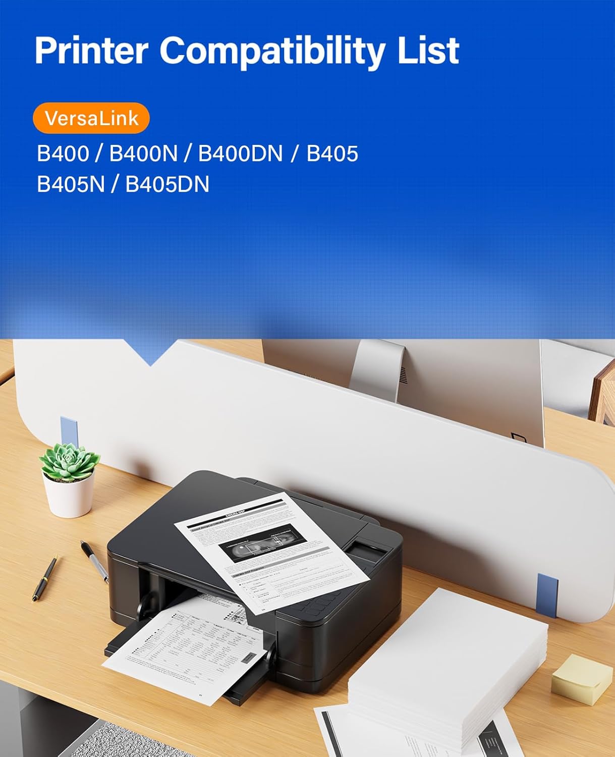 VersaLink B400 B405 106R03582 Black Toner Cartridge 2-Pack Replacement for Xerox 106R03580 106R03584 Toner Compatible with Xerox VersaLink B400 B400N B400DN B405 B405N B405DN Laser Printer Ink Copier