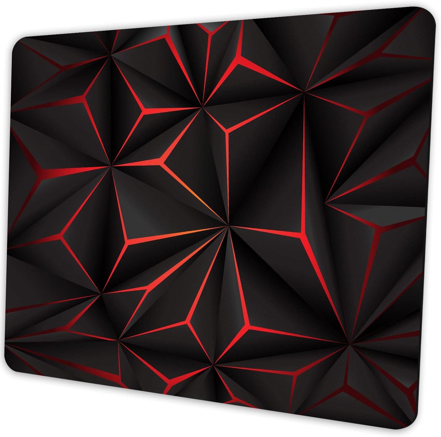 Abstract Art Mouse Pad with Personalized Red Design Computer Laptop Non-Slip Rubber Mousepad 9.5x7.9 Inch