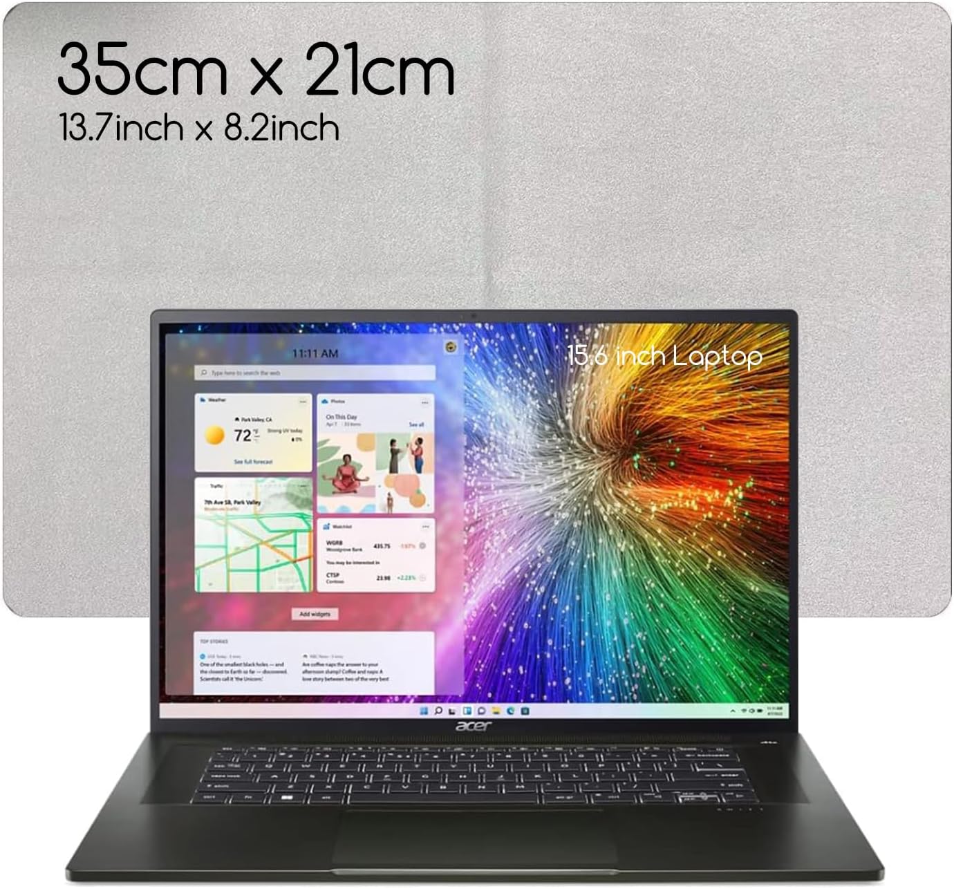 KEANBOLL 2-Pack 15.6 inch Laptop Microfiber Liner Cleaning Cloth, Laptop Keyboard Protector, Cleaning Screen Dust, Compatible with All 15.6"-16" Laptop